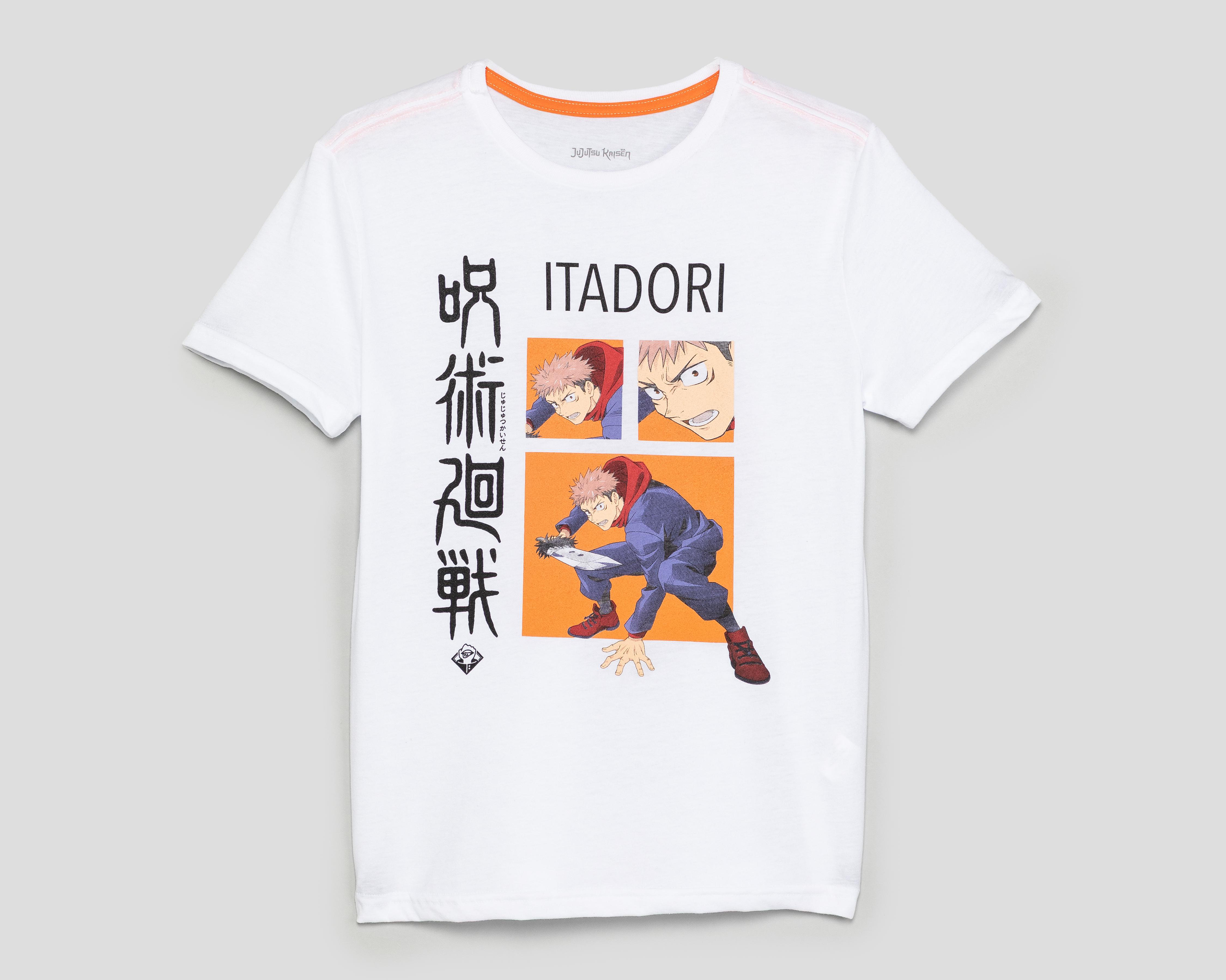 Playera de Cuello Redondo Blanca Jujutsu Kaisen para Niño