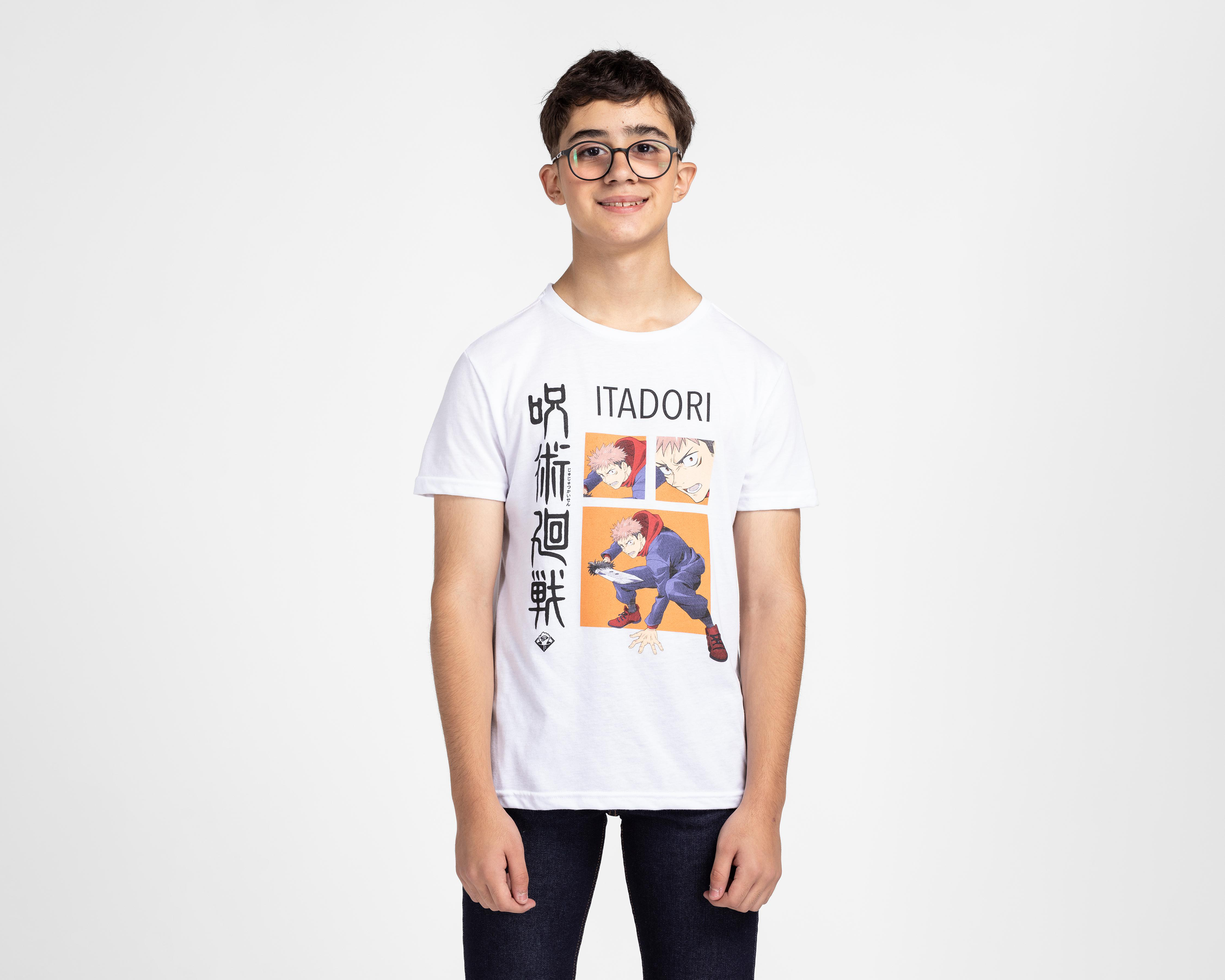 Playera de Cuello Redondo Blanca Jujutsu Kaisen para Niño $144