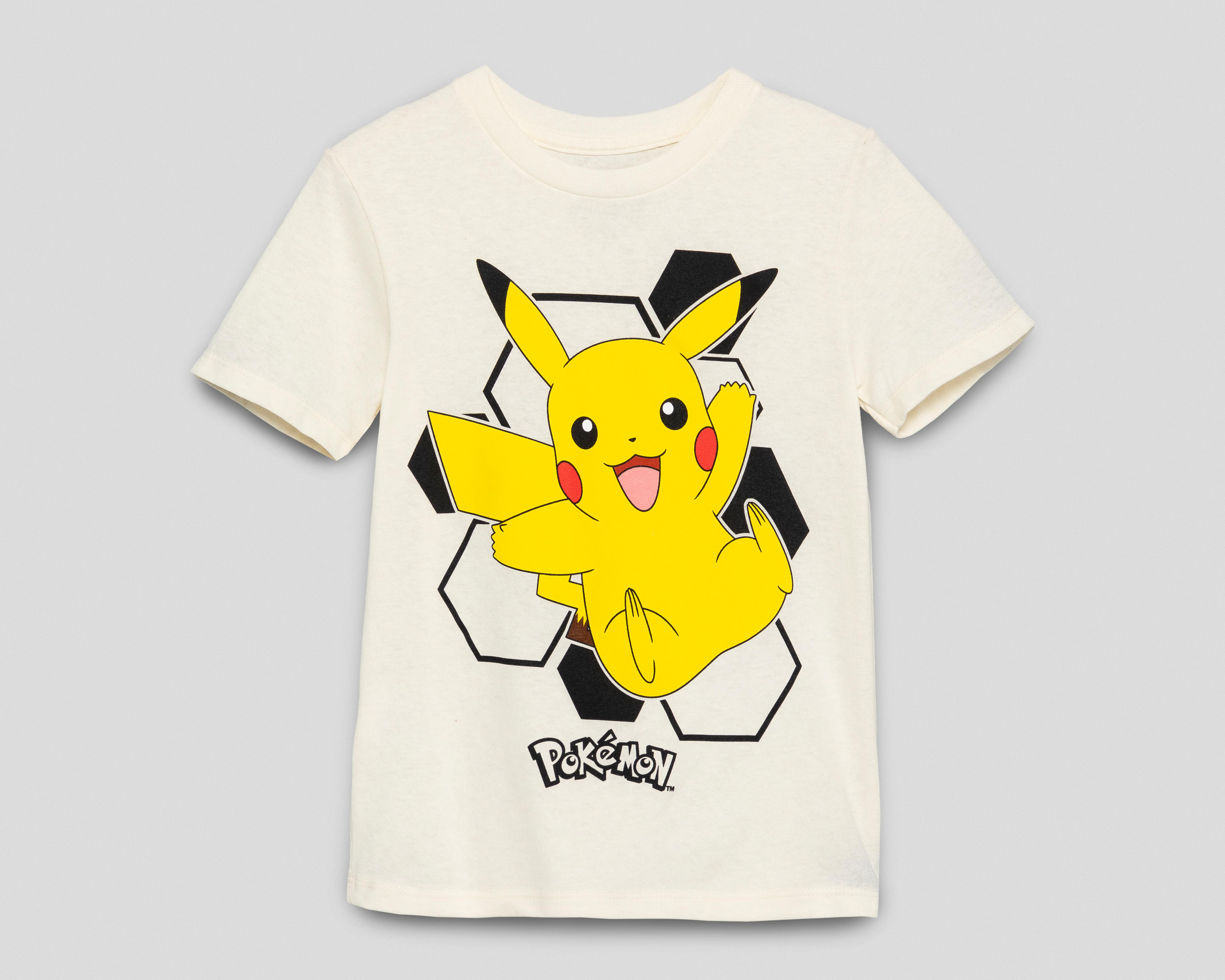 Foto 2 pulgar | Playera Pokémon Manga Corta Estampado para Niño