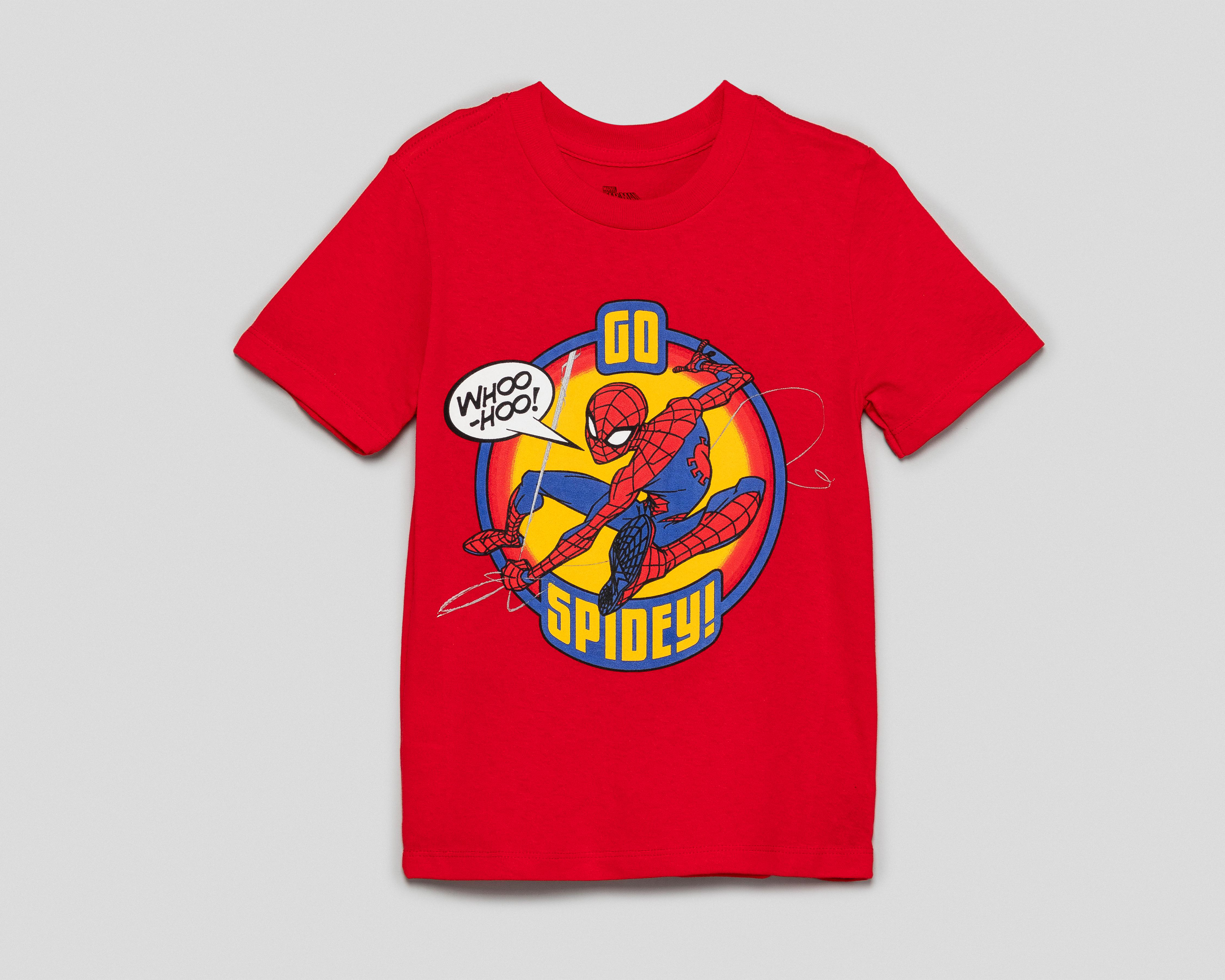 Foto 2 pulgar | Playera Spider-Man Manga Corta Estampado para Niño