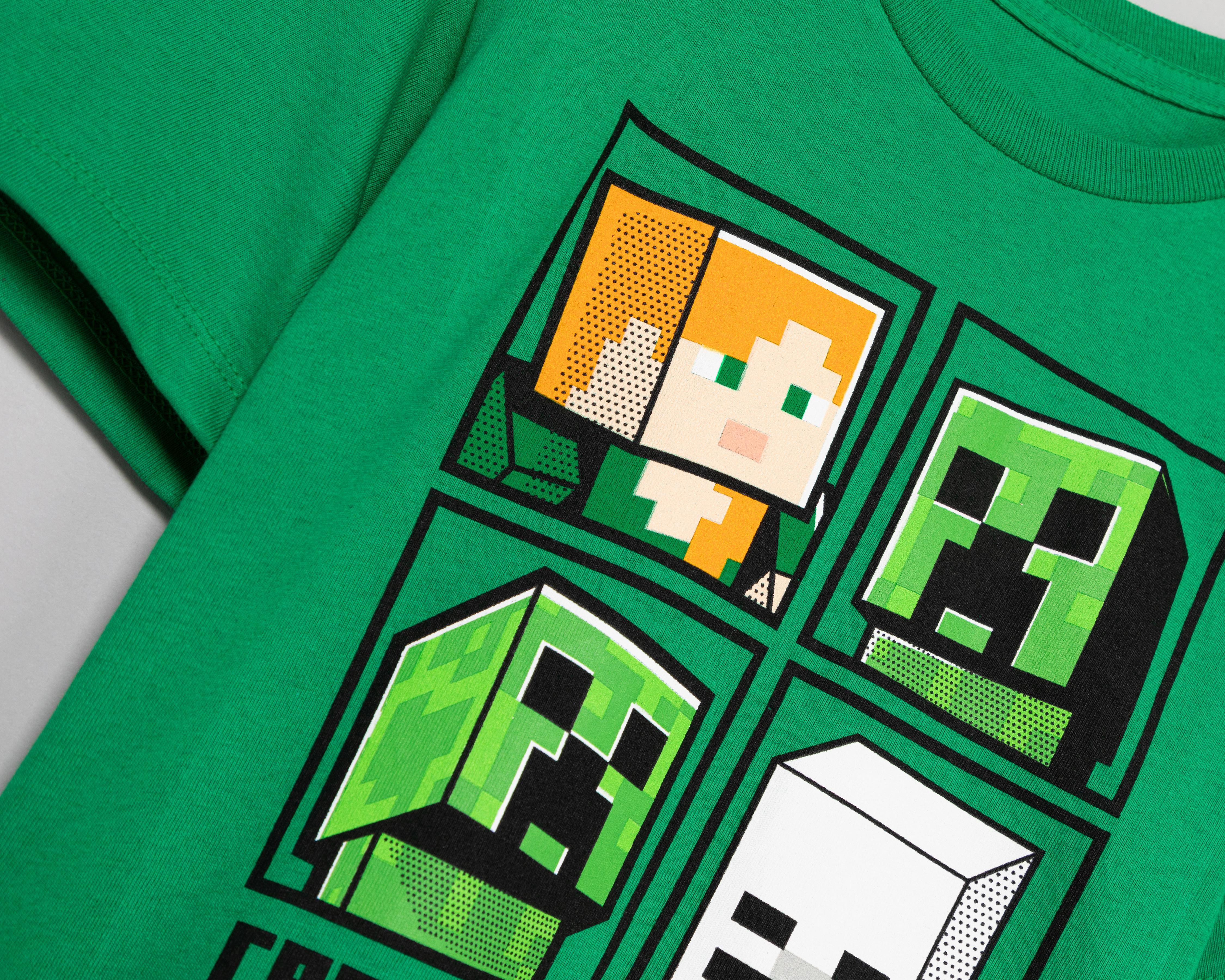 Foto 4 pulgar | Conjunto de Short y Playera Minecraft para Niño