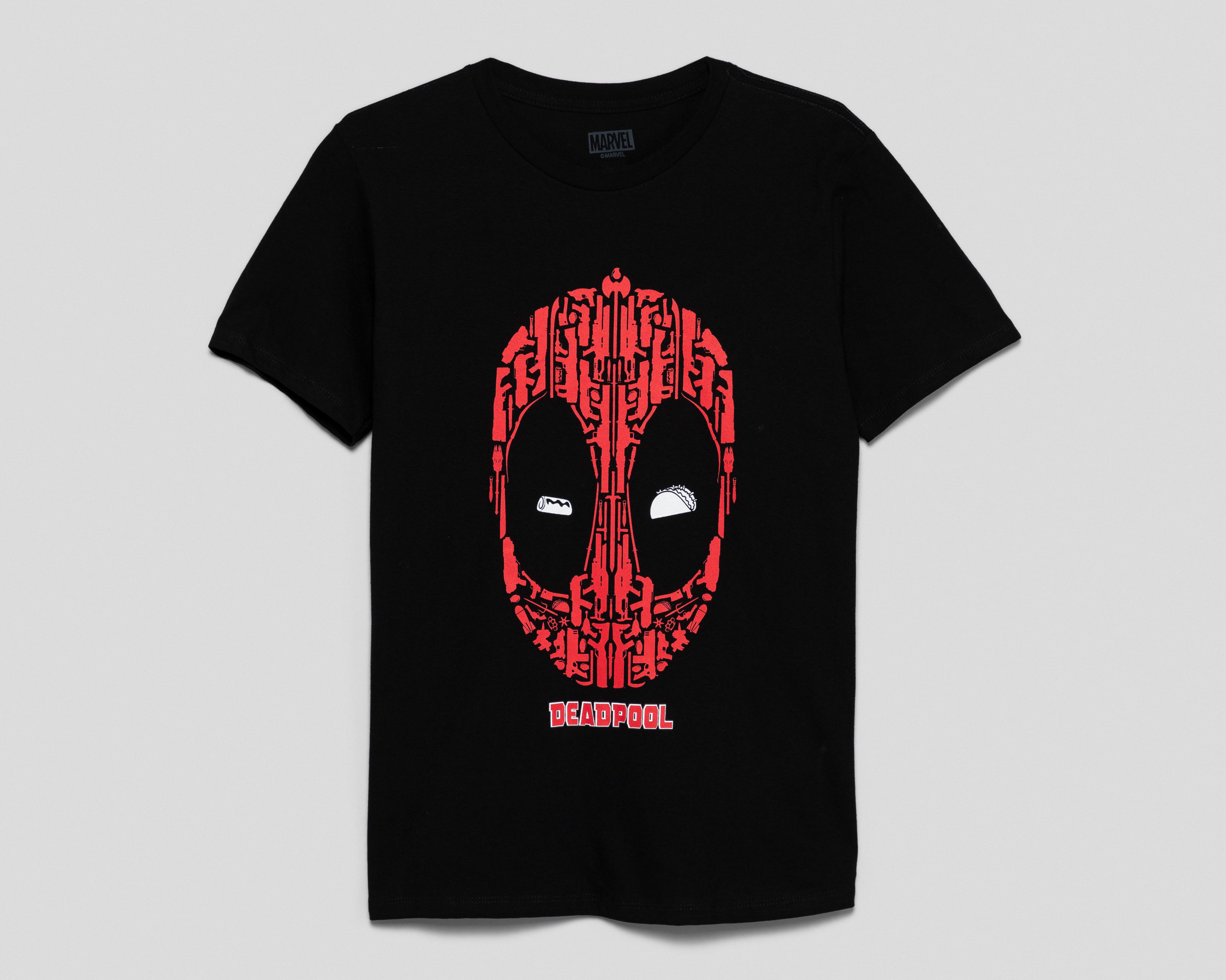 Foto 2 pulgar | Playera Dead Pool Manga Corta Estampado para Niño