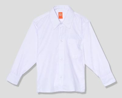 Foto 1 | Camisa de Cuello Americano Blanca Grafito para Niño