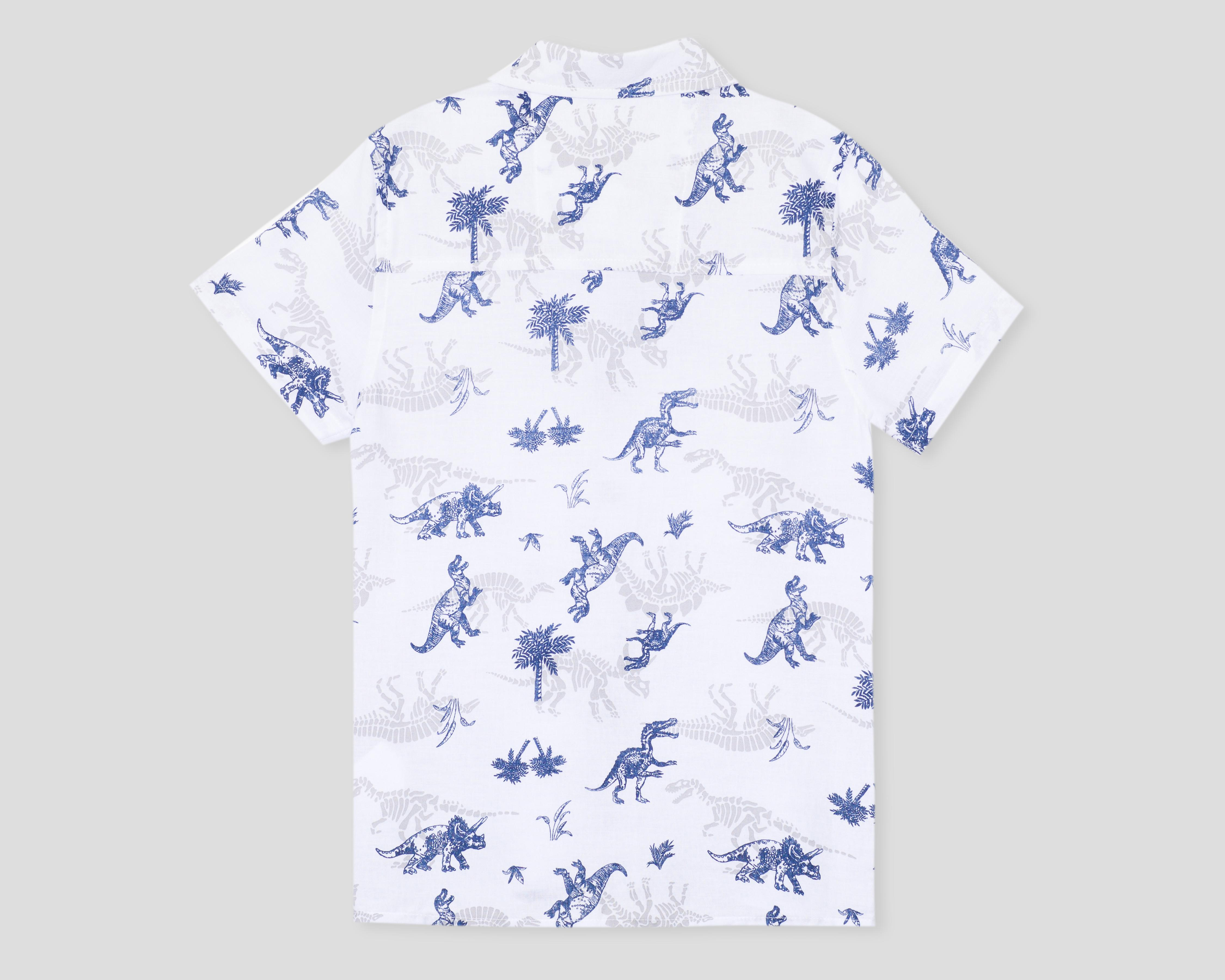 Foto 3 pulgar | Camisa de Cuello Americano Blanca Refill para Niño