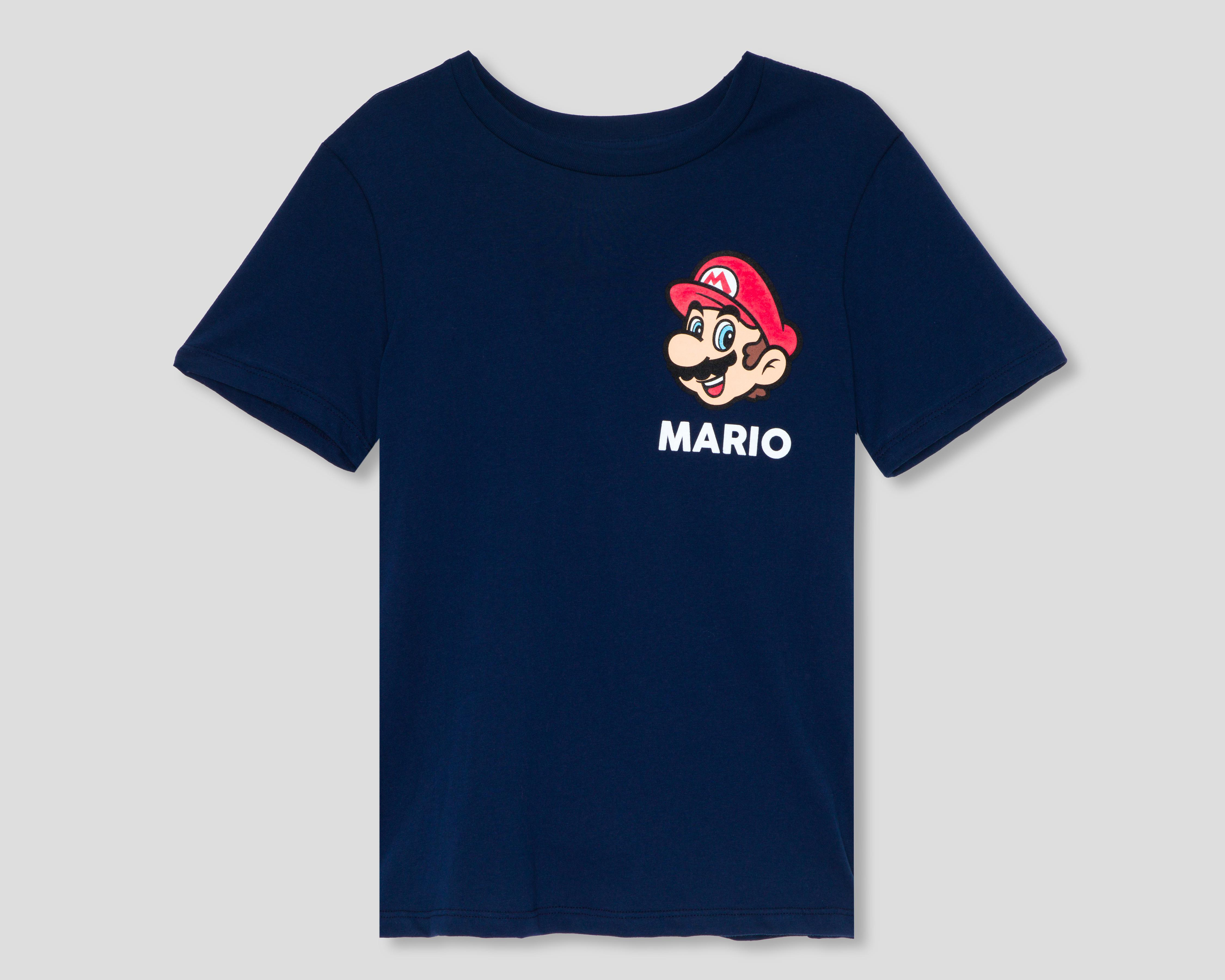 Foto 2 pulgar | Playera Mario Bros Manga Corta Estampada Juvenil