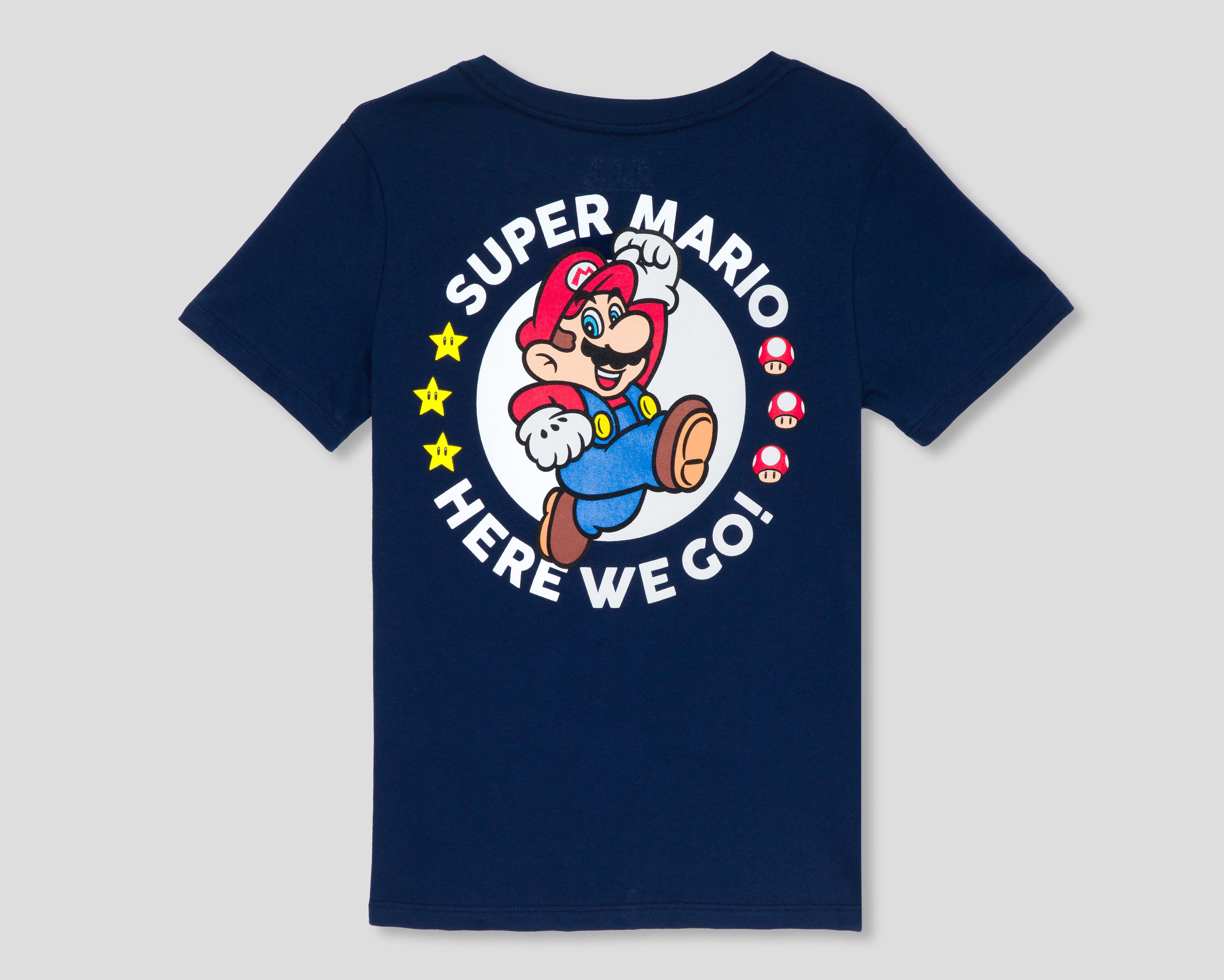 Foto 3 pulgar | Playera Mario Bros Manga Corta Estampada Juvenil