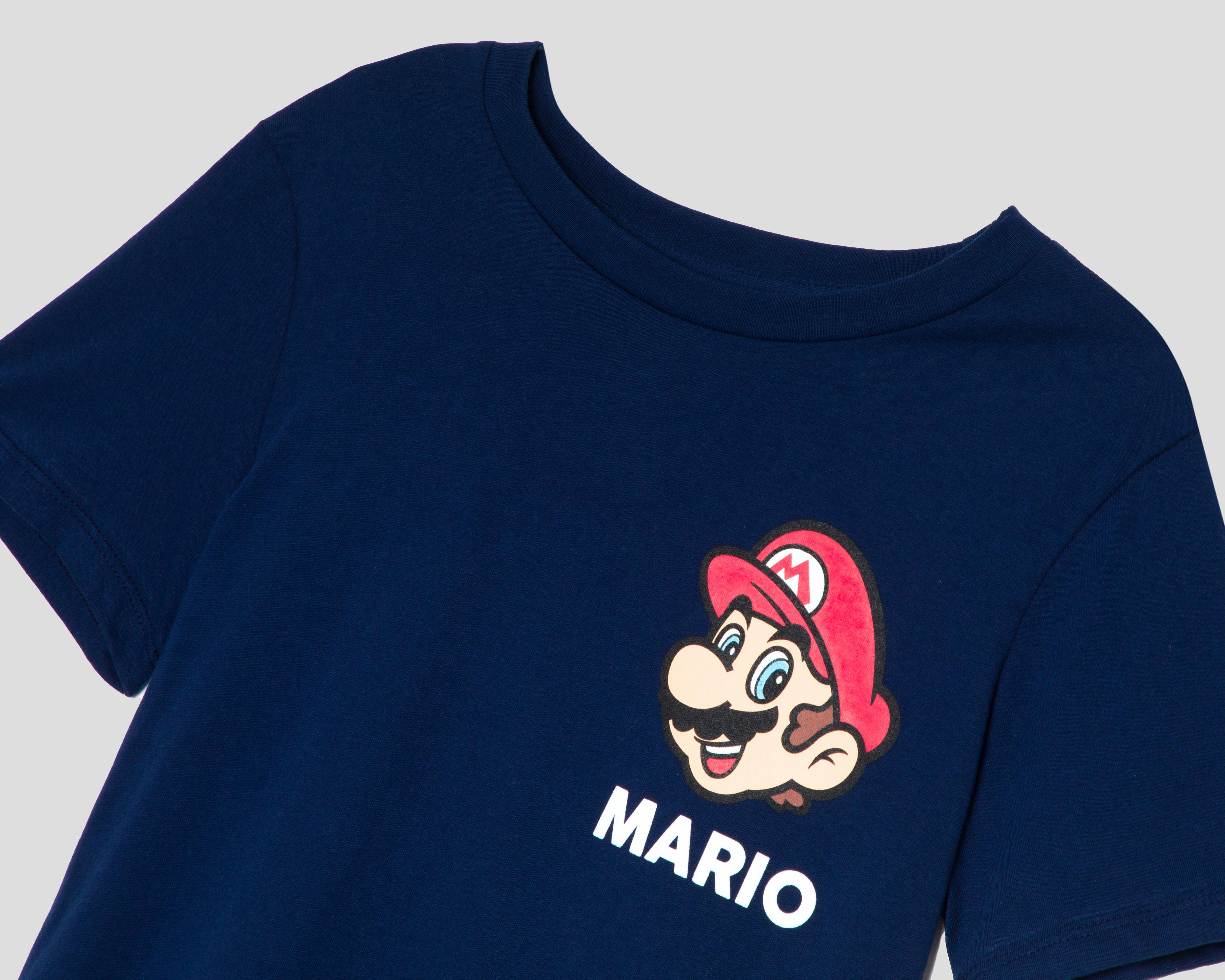 Foto 4 pulgar | Playera Mario Bros Manga Corta Estampada Juvenil