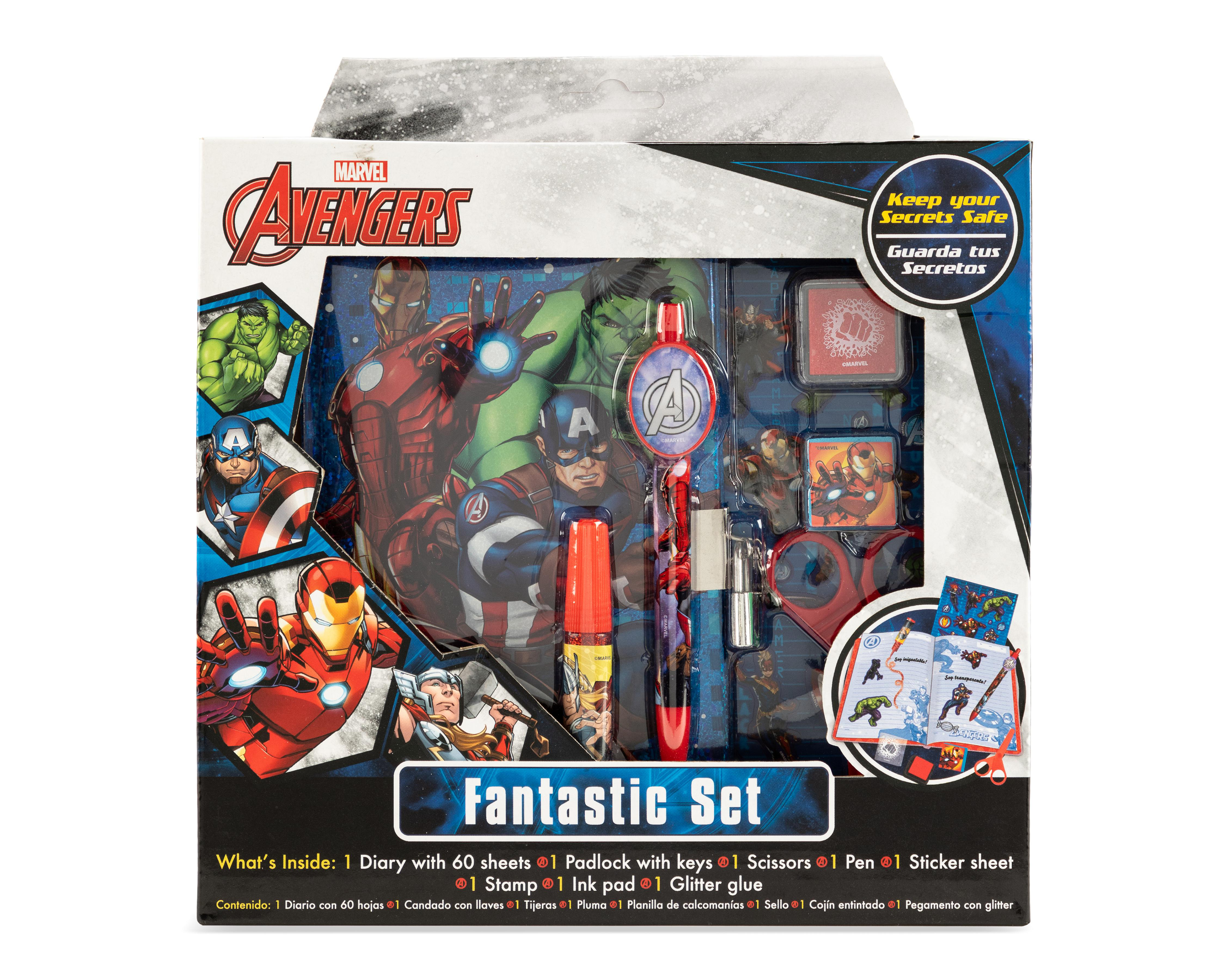 Foto 1 | Libreta Marvel Avengers con Accesorios