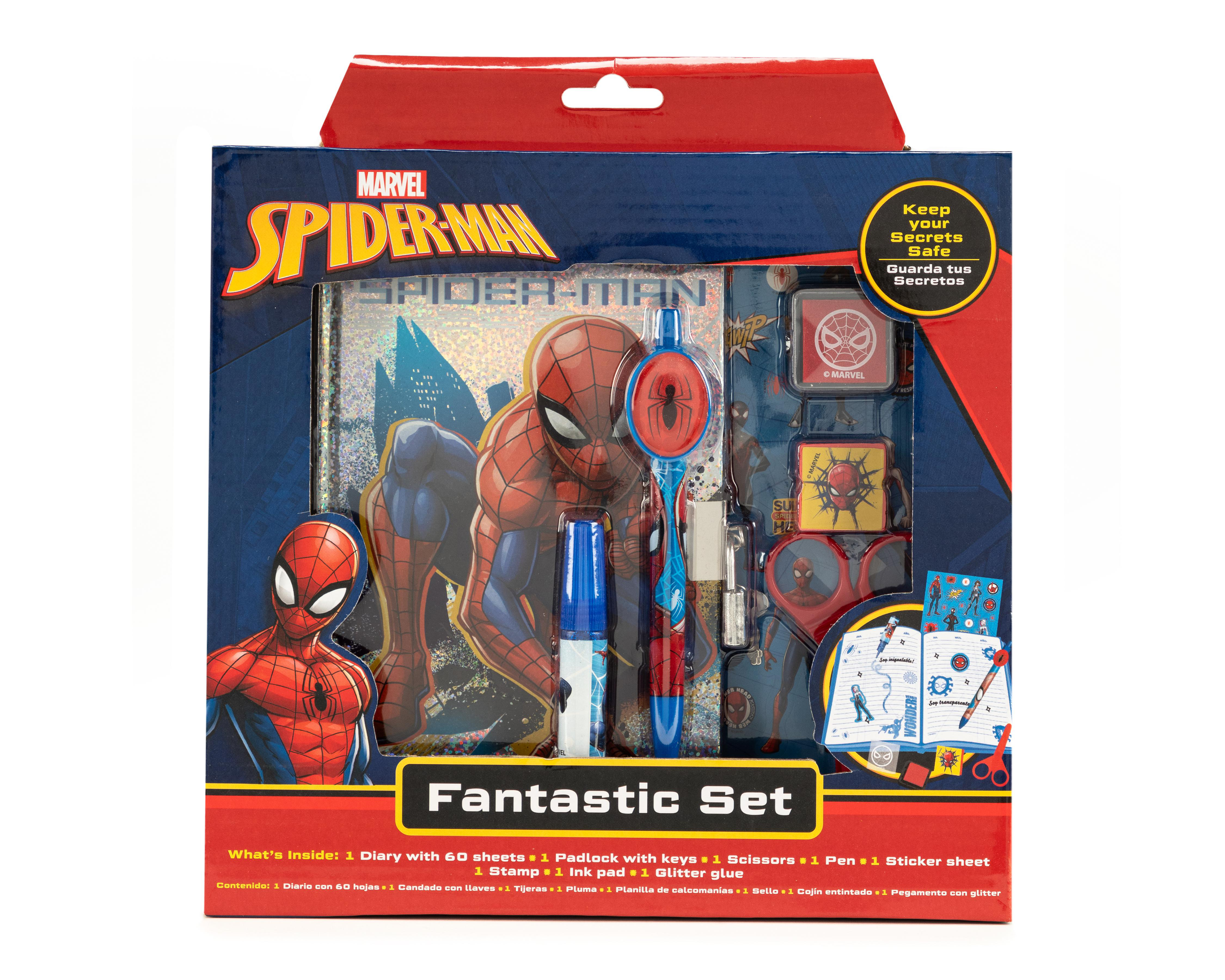 Foto 2 pulgar | Libreta Marvel Spider-Man con Accesorios