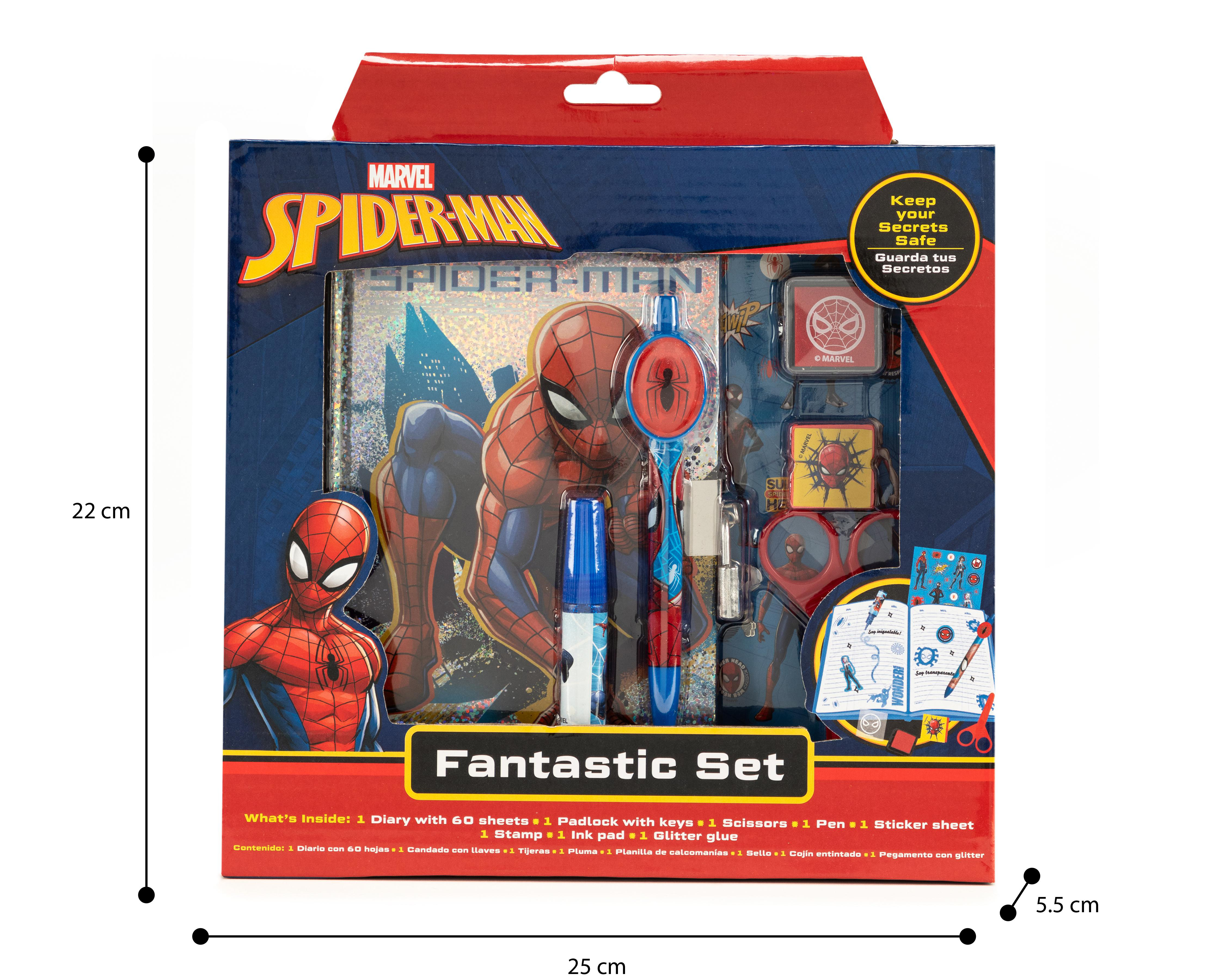 Foto 4 pulgar | Libreta Marvel Spider-Man con Accesorios