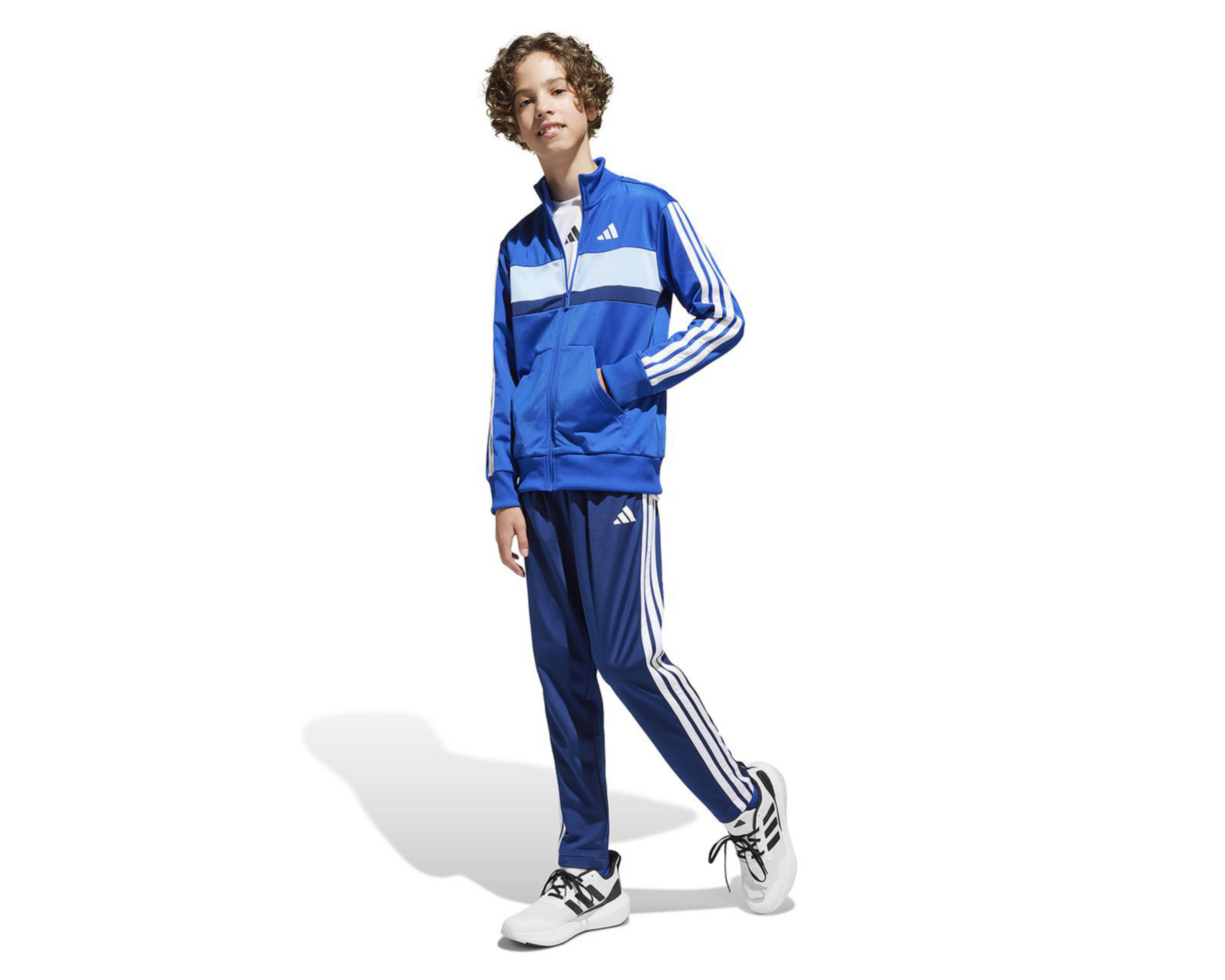 Foto 2 pulgar | Pants y Chamarra Adidas Seasonal Essentials Tiberio Tricot 3 Bandas Juvenil