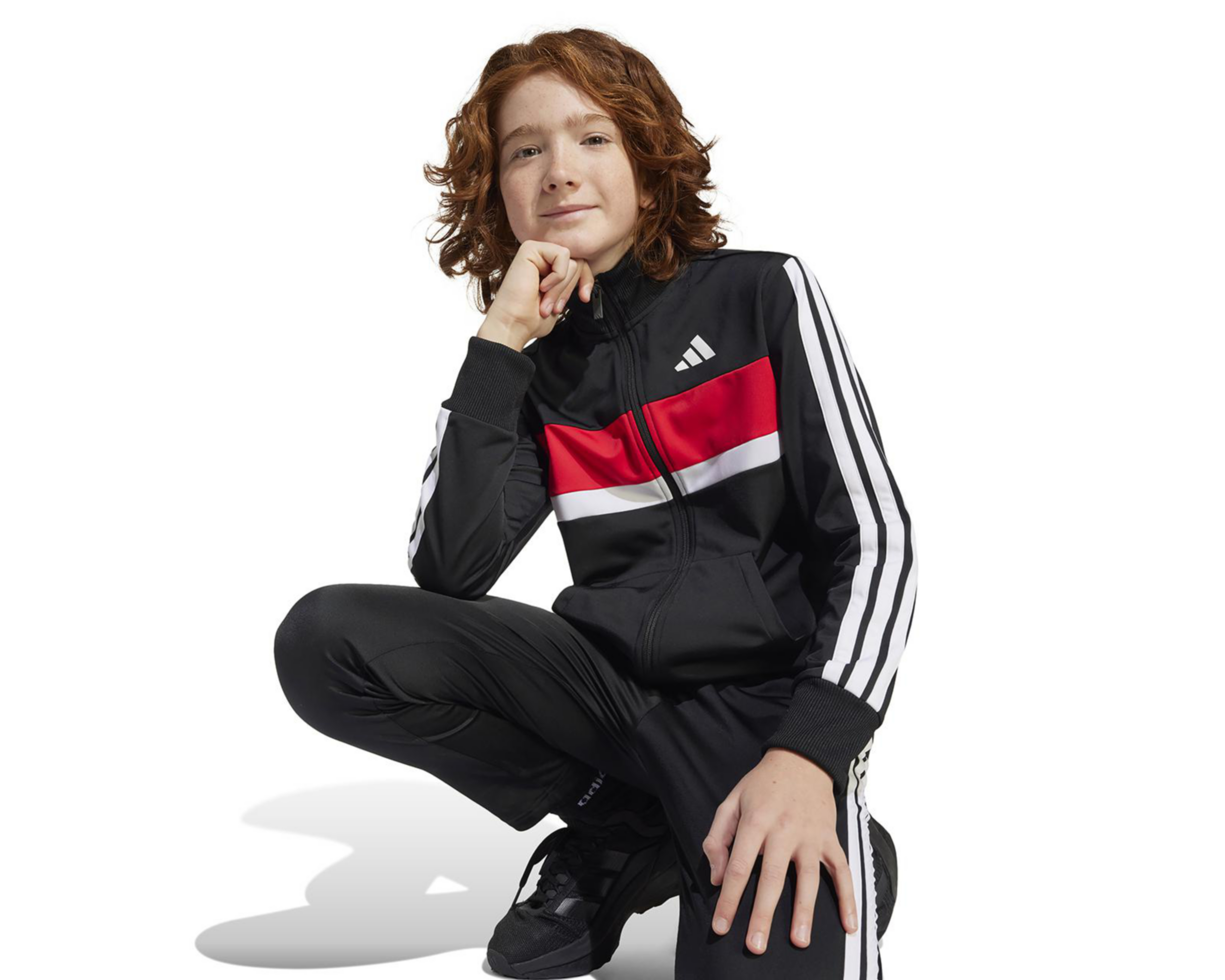 Foto 5 pulgar | Pants y Chamarra Adidas Seasonal Essentials Tiberio Tricot 3 Bandas Juvenil