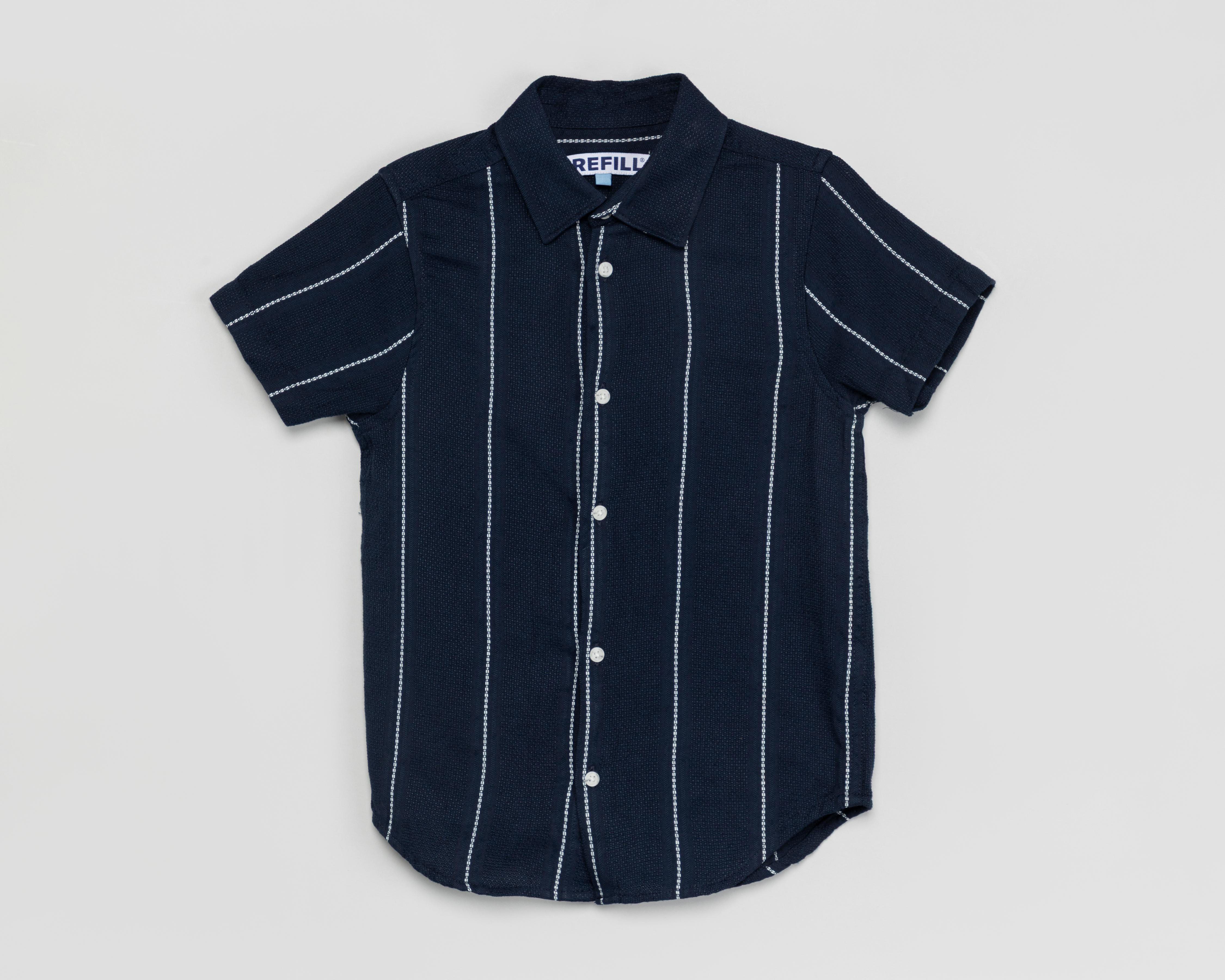 Foto 1 | Camisa de Cuello Americano Azul Refill para Niño