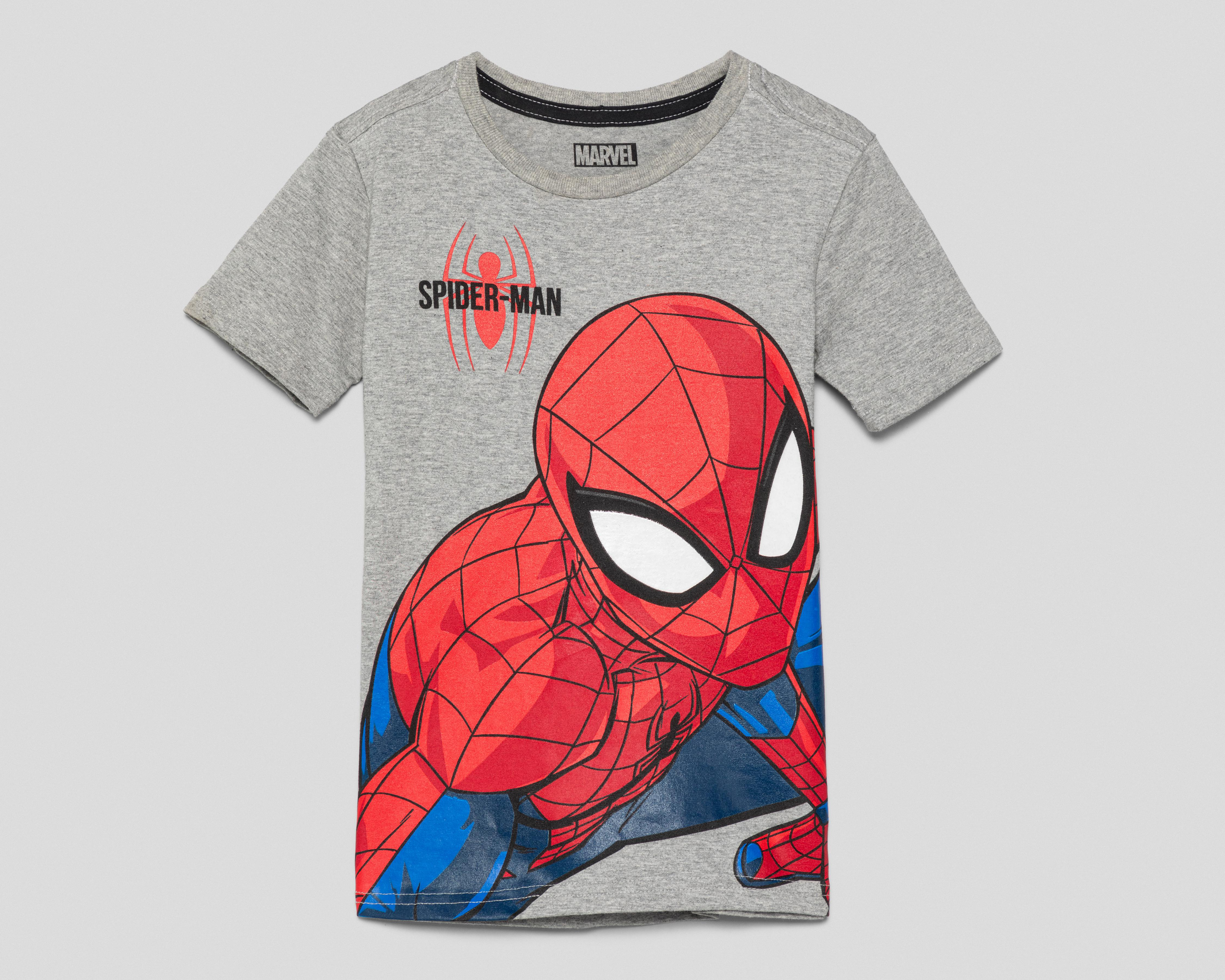 Playera Marvel Manga Corta Estampada para Niño