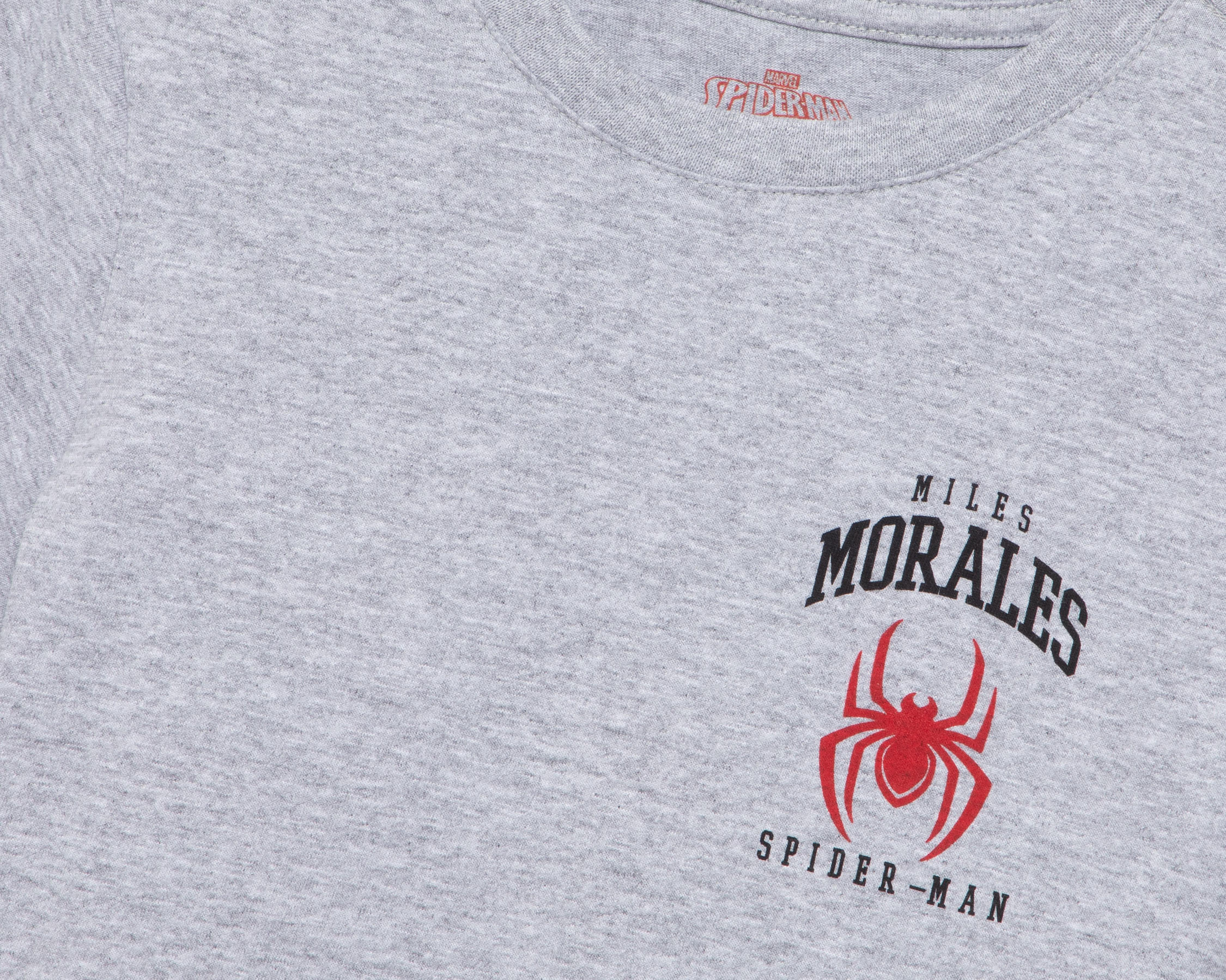 Foto 4 pulgar | Playera de Cuello Redondo Gris Marvel Spider-Man para Niño