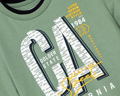 Foto 3 | Playera Cuello Redondo Verde Refill para Niño