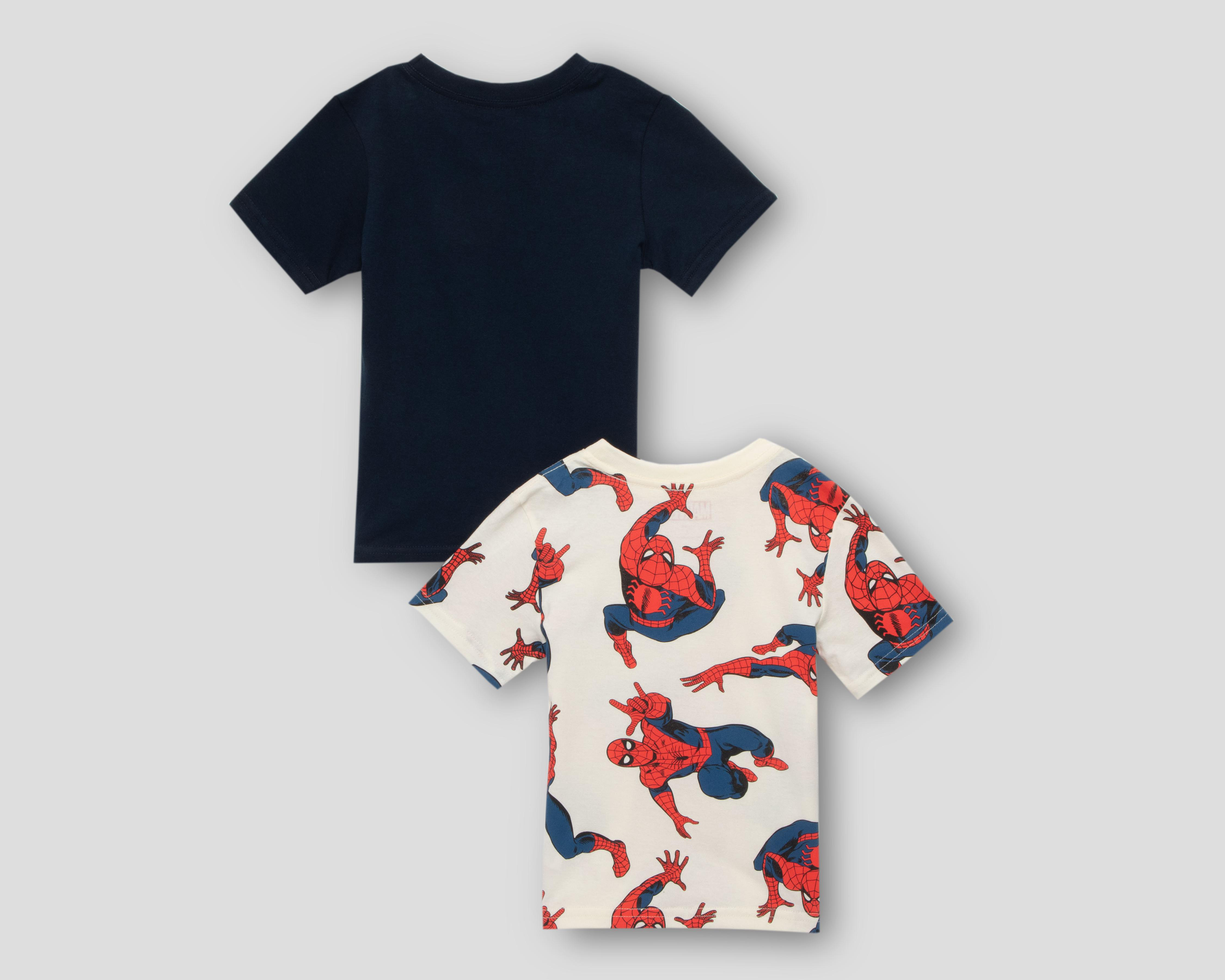 Foto 3 pulgar | Playera Marvel Spider-Man para Niño 2 Piezas