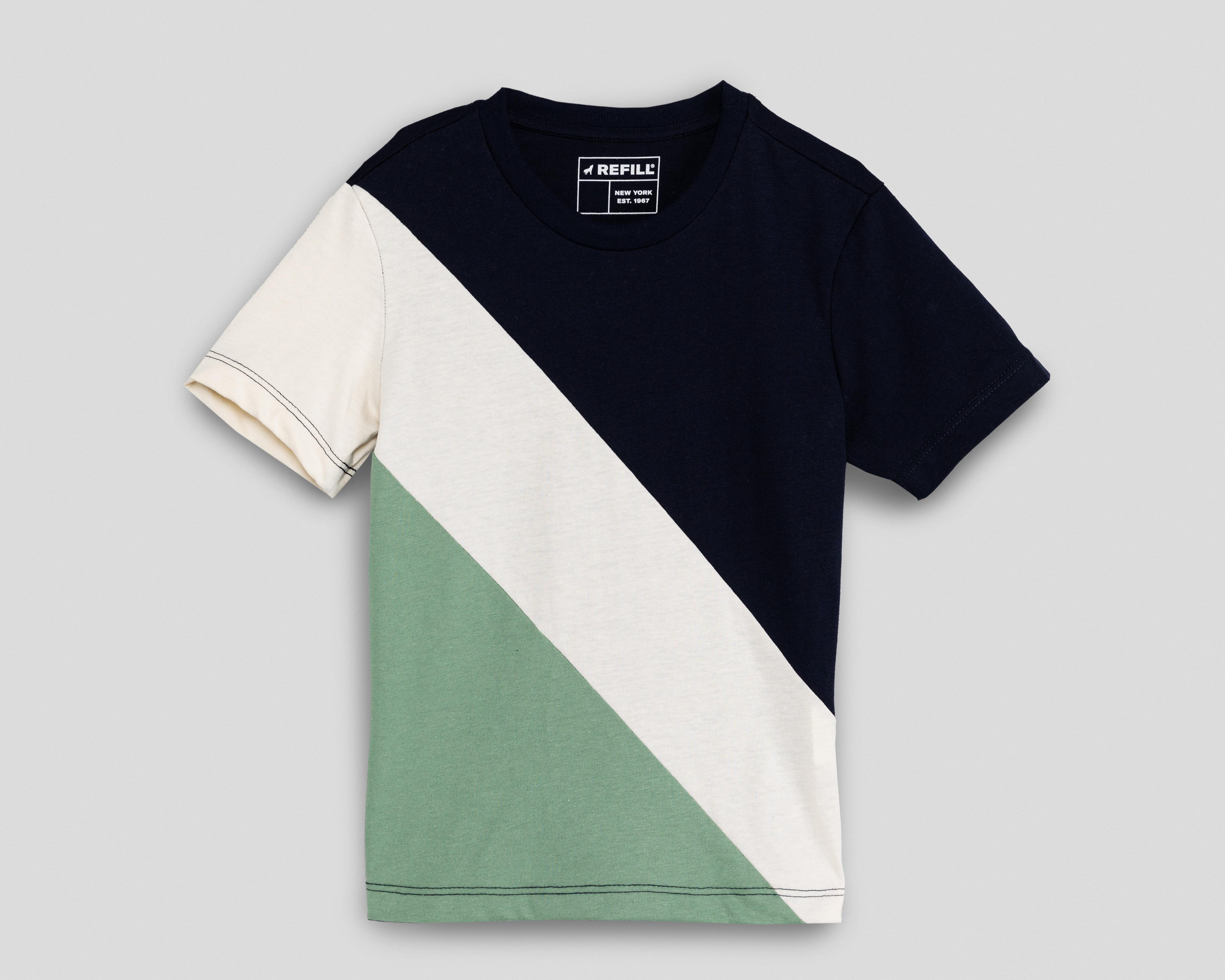 Playera Refill Manga Corta Multicolor para Niño