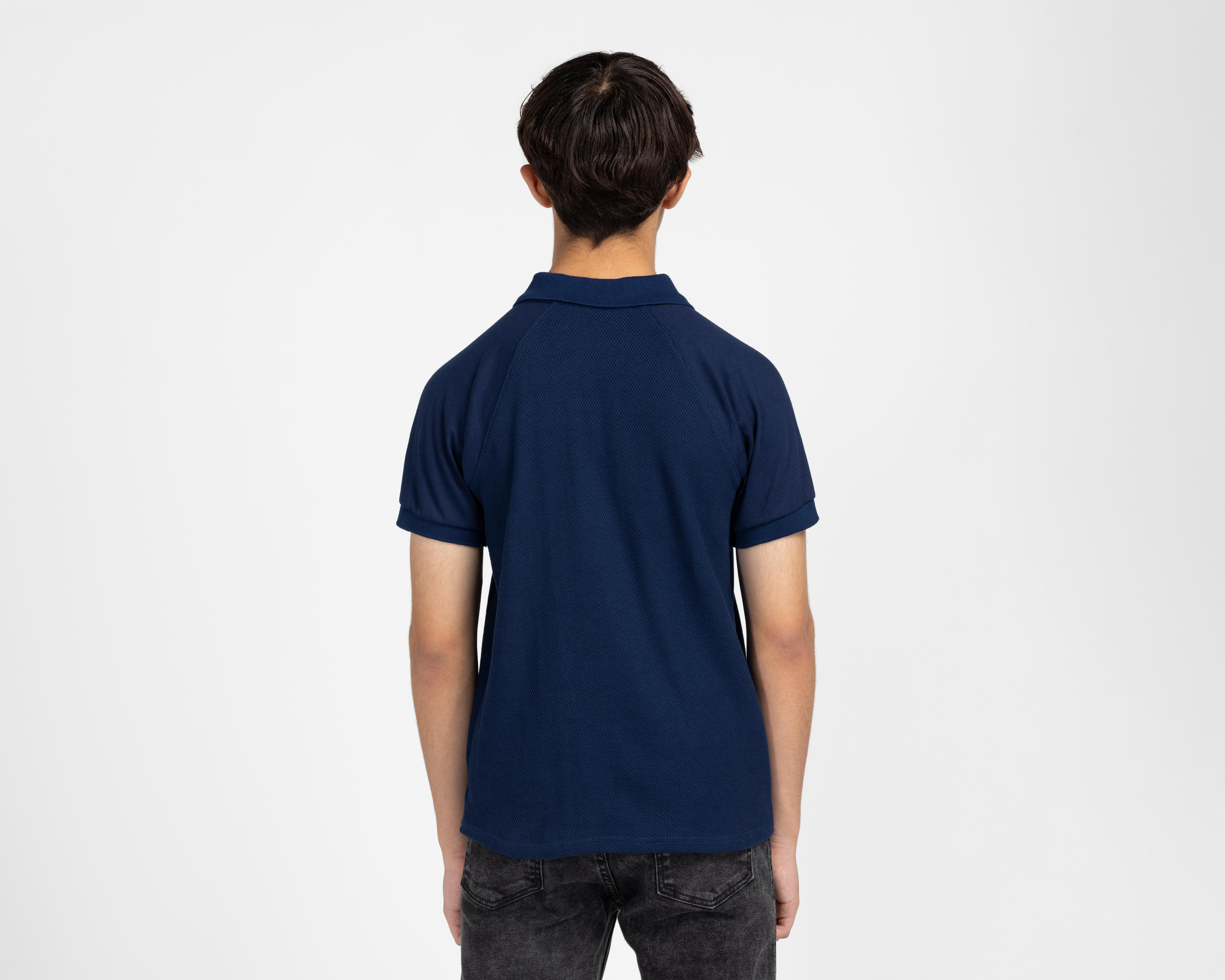 Foto 4 pulgar | Playera Polo York Team Polo Club Manga Corta Azul para Hombre