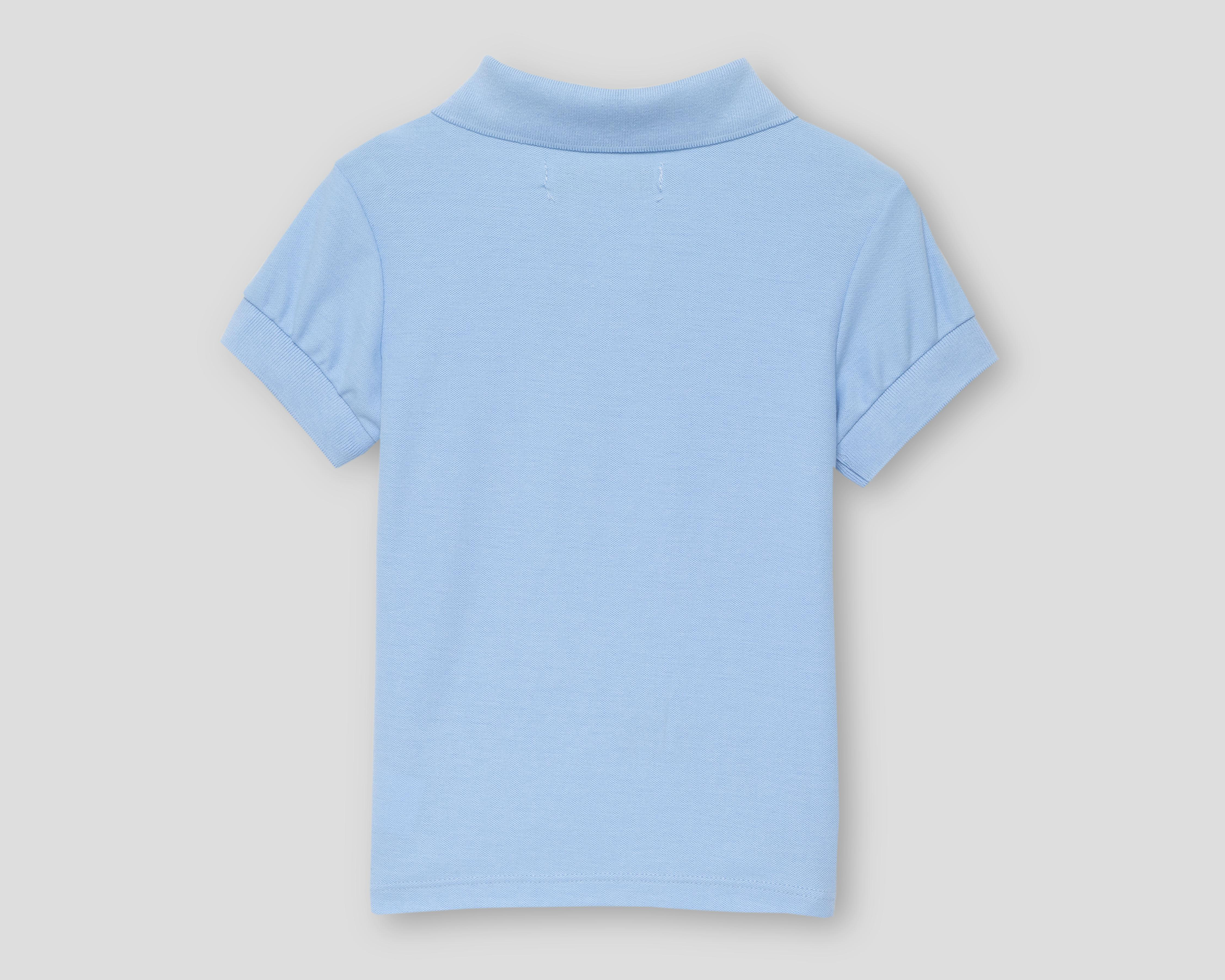 Foto 3 pulgar | Playera Polo Refill Azul para Niño