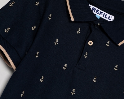 Foto 3 | Playera Polo Refill Azul Marino para Niño