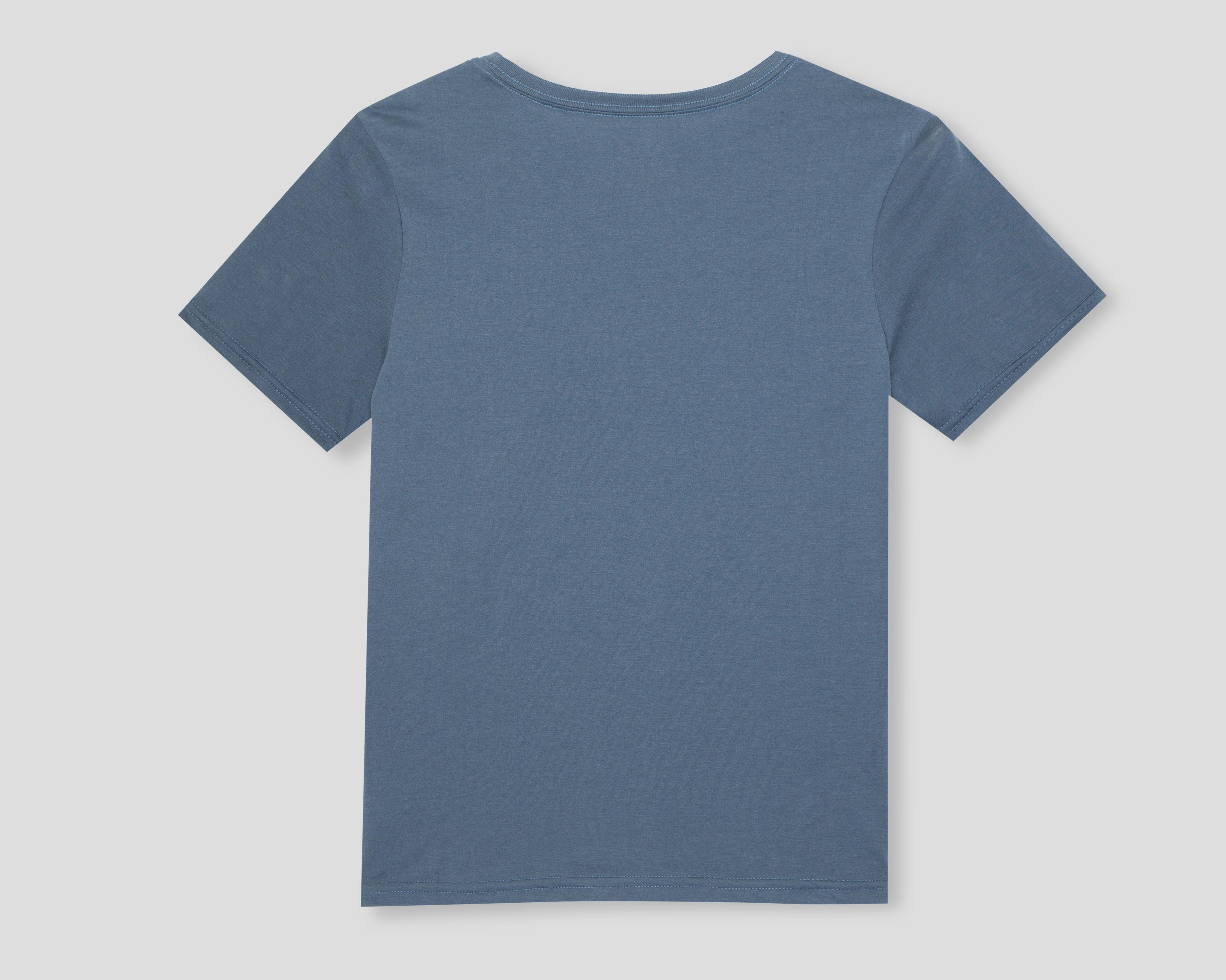 Foto 2 | Playera de Cuello Redondo Azul Refill Juvenil