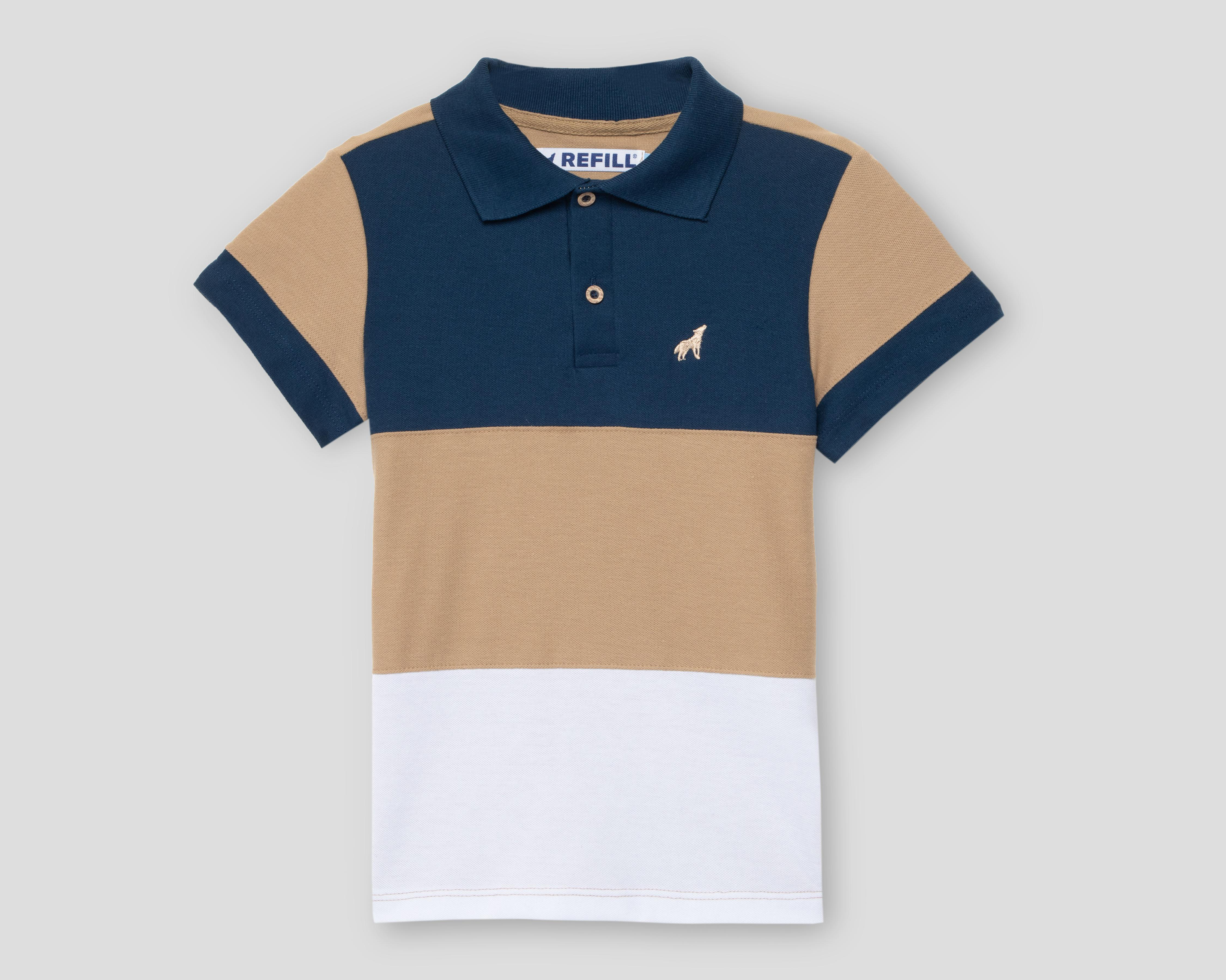 Playera Polo Refill Multicolor para Niño