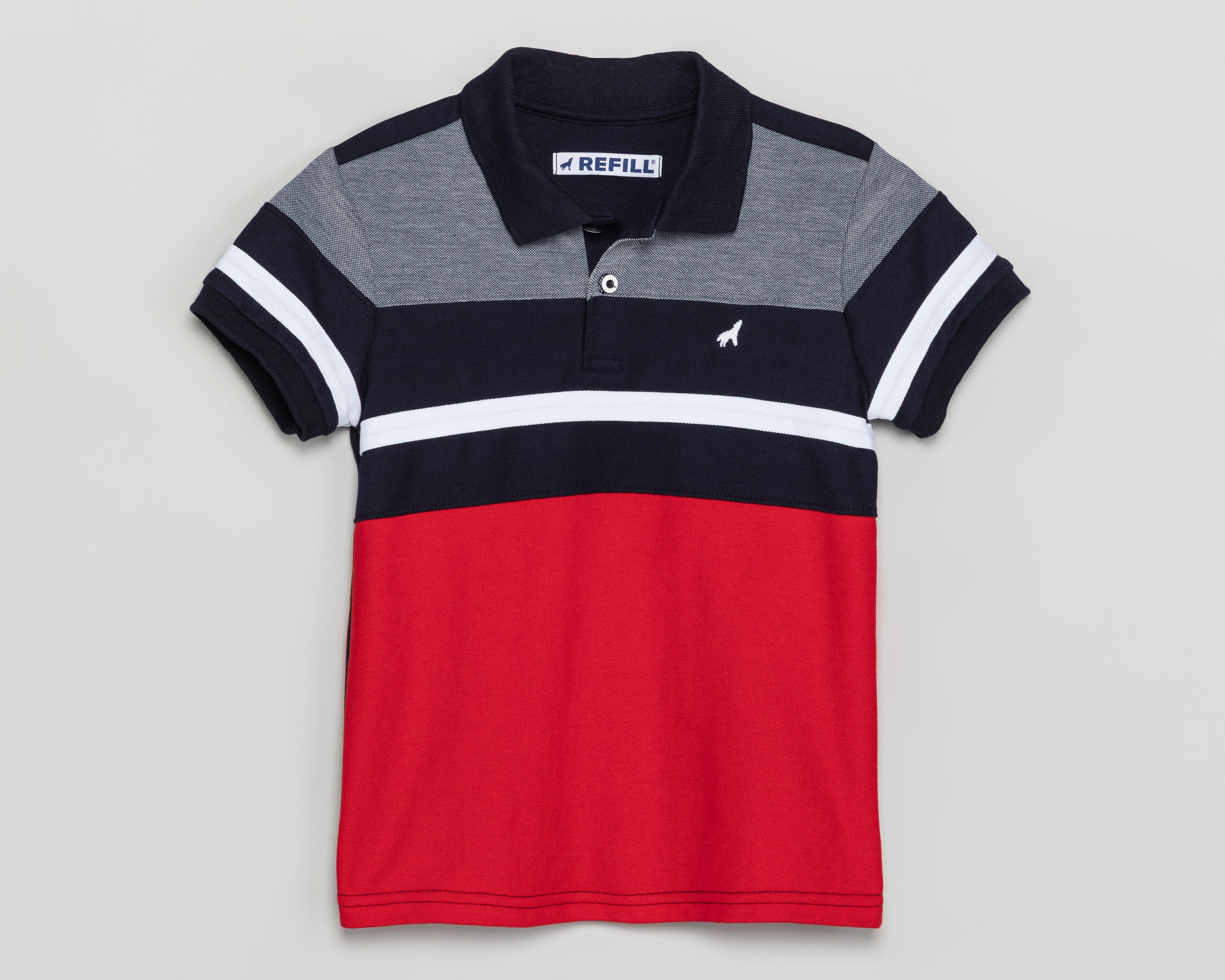 Foto 2 pulgar | Playera Polo Refill Rojo para Niño