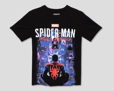Foto 1 | Playera de Cuello Redondo Negra Marvel para Niño