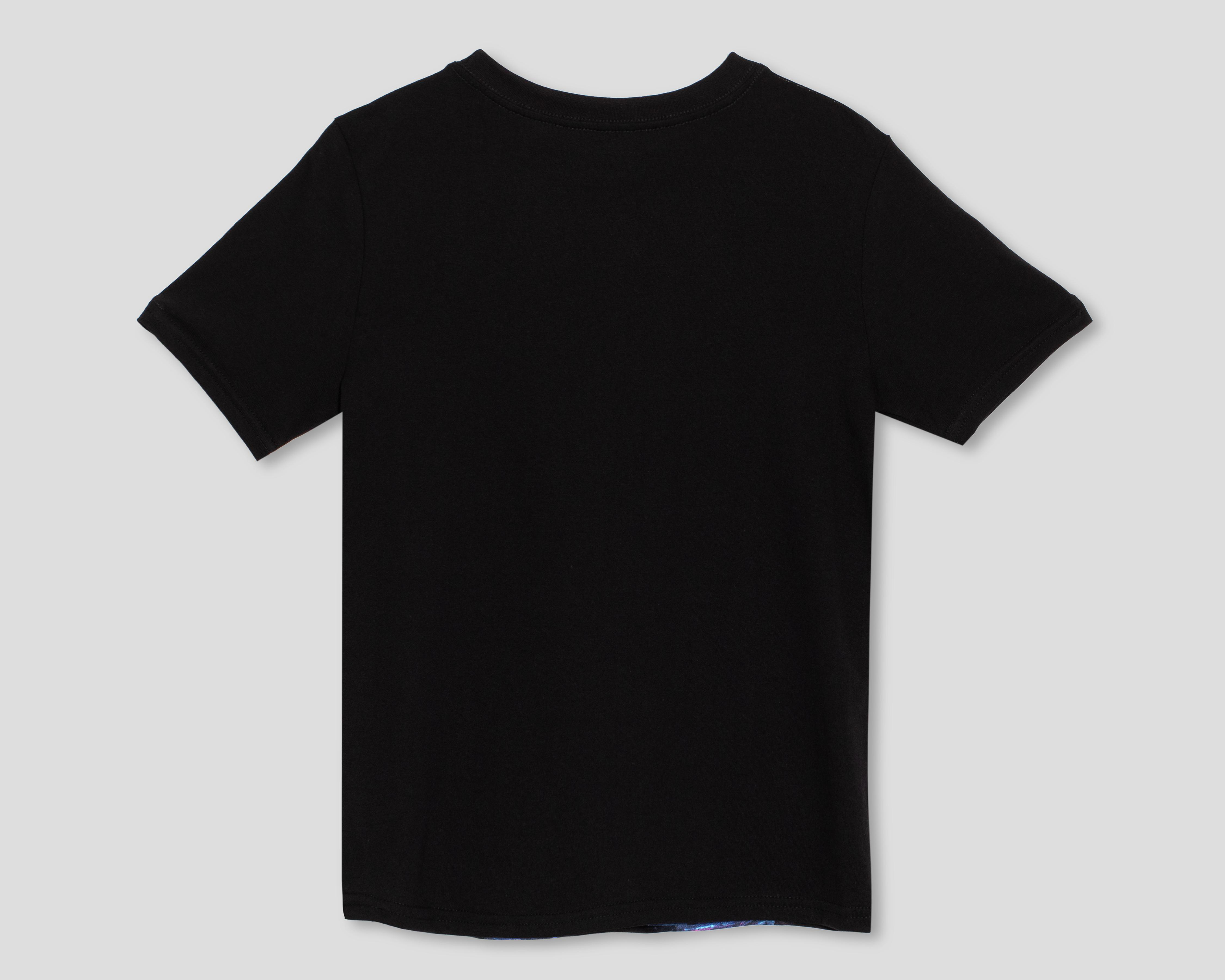 Foto 3 pulgar | Playera de Cuello Redondo Negra Marvel para Niño