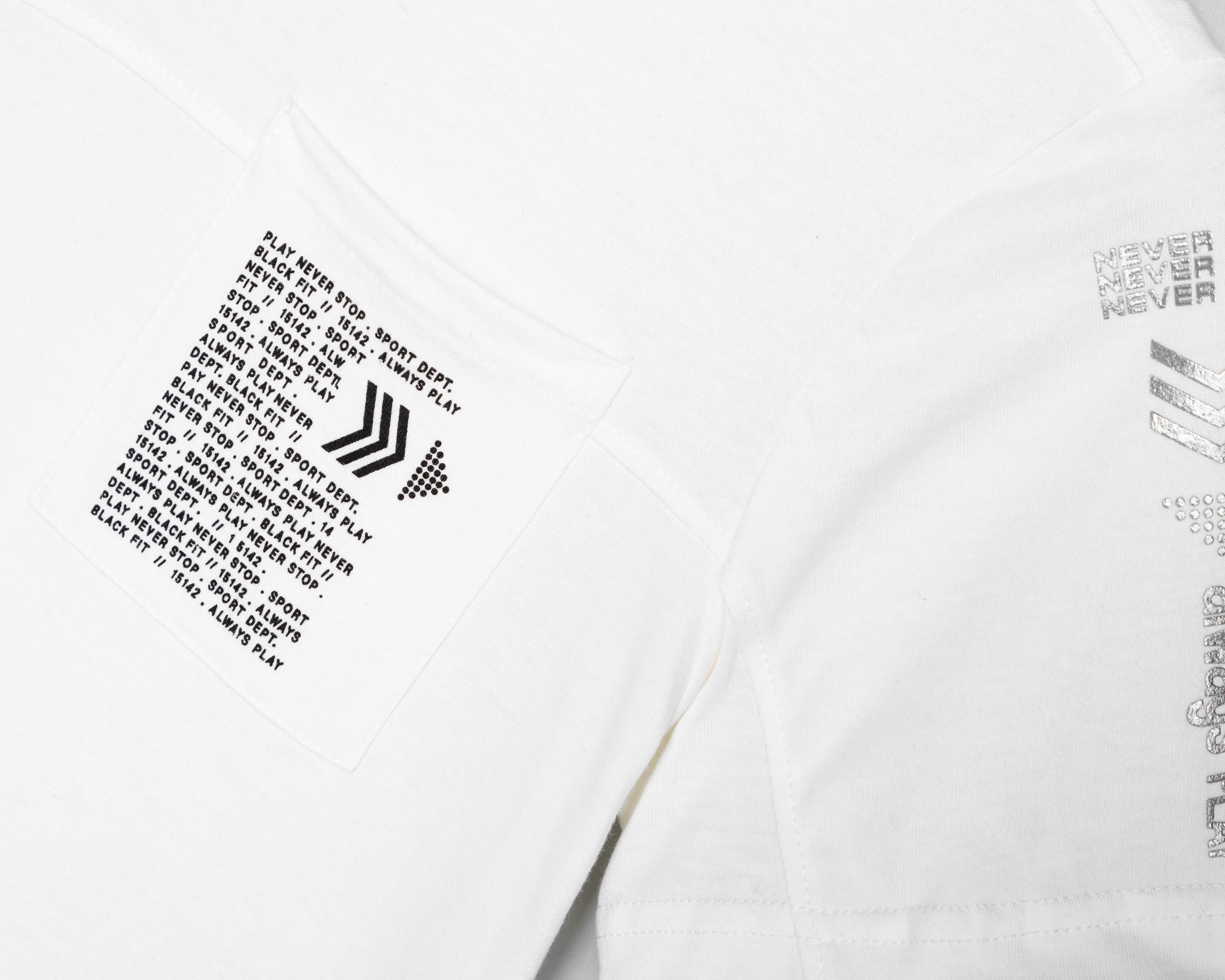 Foto 4 pulgar | Playera Cuello Redondo Neo*City Blanca para Niño