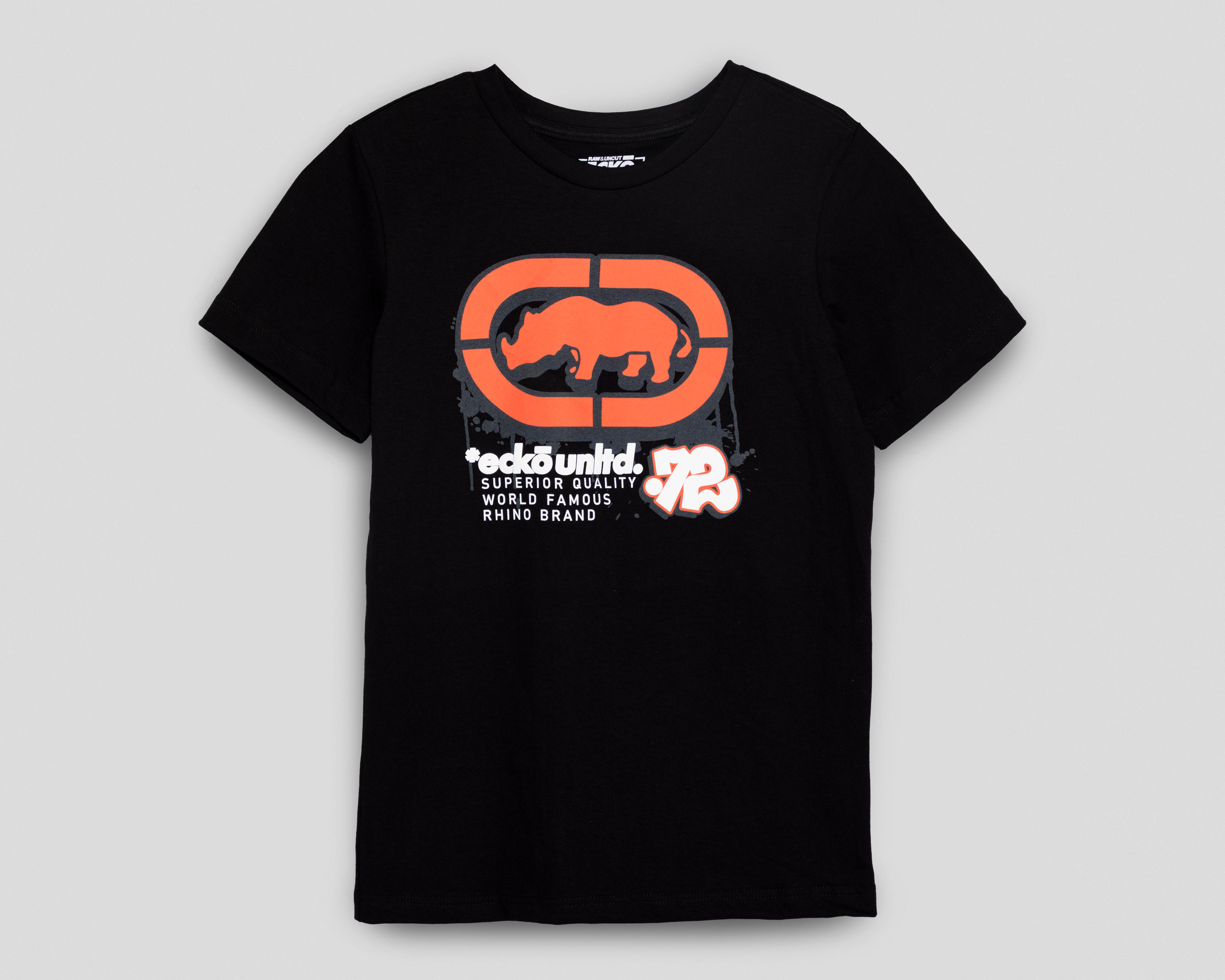 Foto 1 | Playera de Cuello Redondo Negra Eckó Unltd. Juvenil