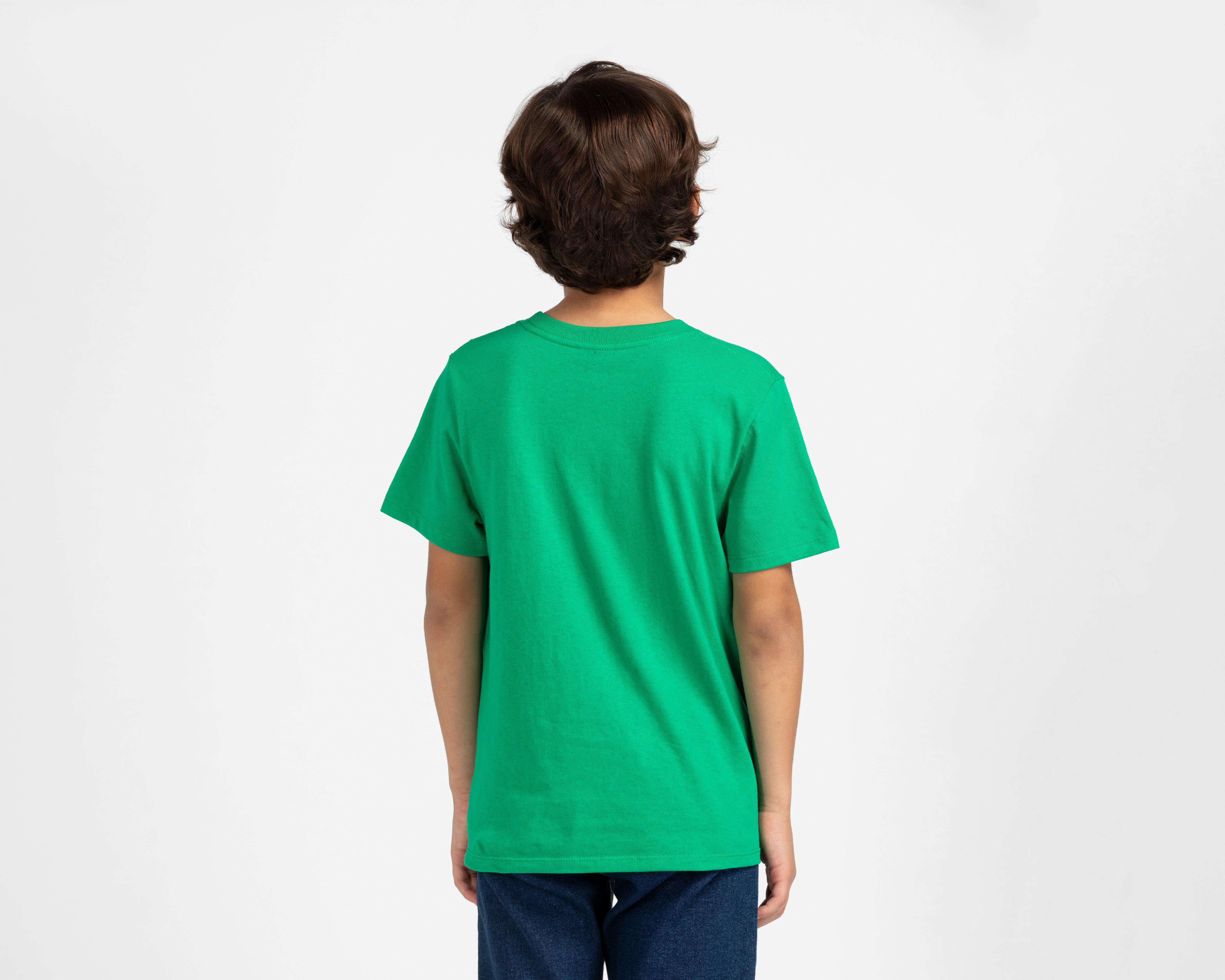 Foto 3 | Playera de Cuello Redondo Verde Minecraft para Niño