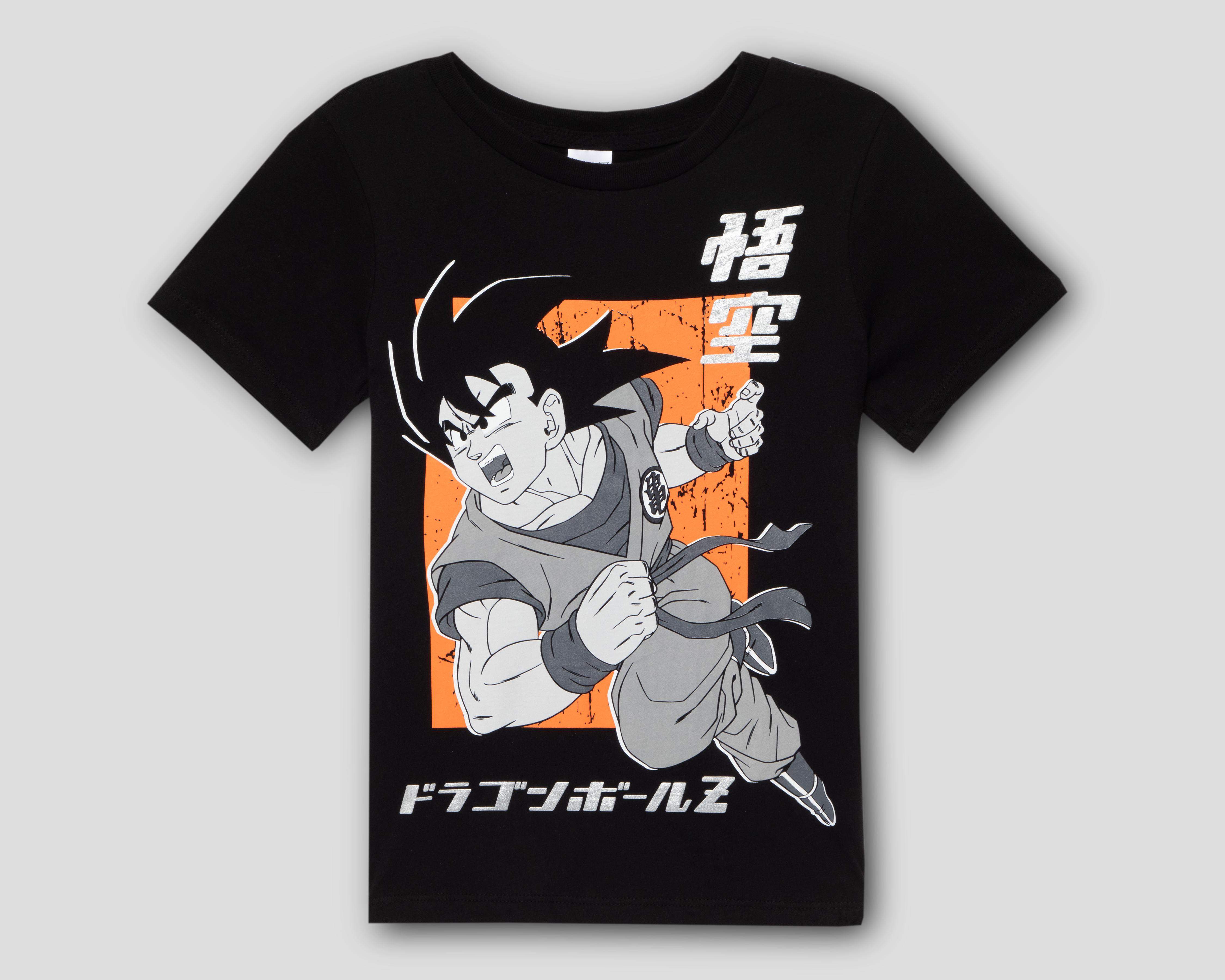 Playera Cuello Redondo Negra Dragon Ball Z Juvenil