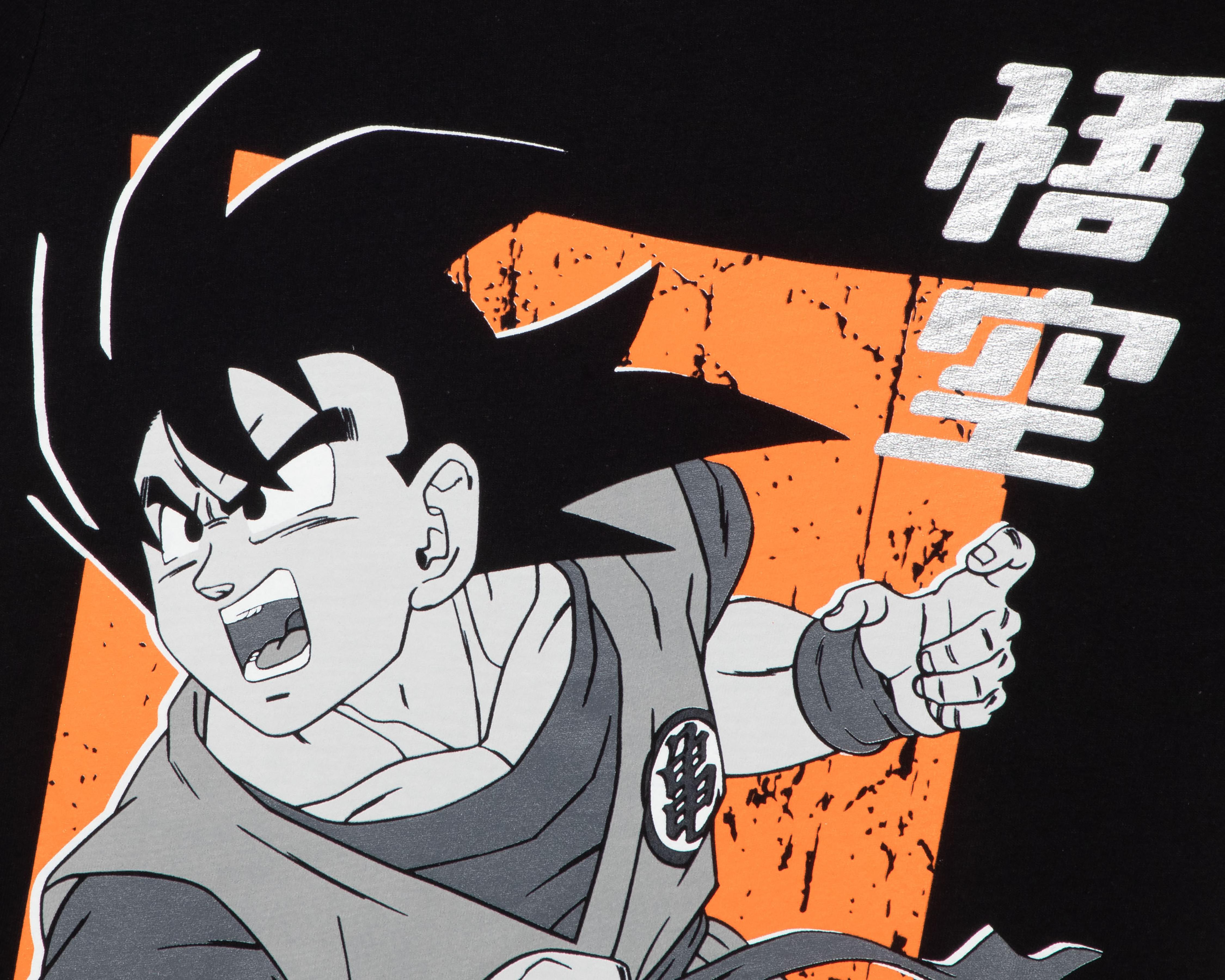 Foto 4 pulgar | Playera Cuello Redondo Negra Dragon Ball Z Juvenil