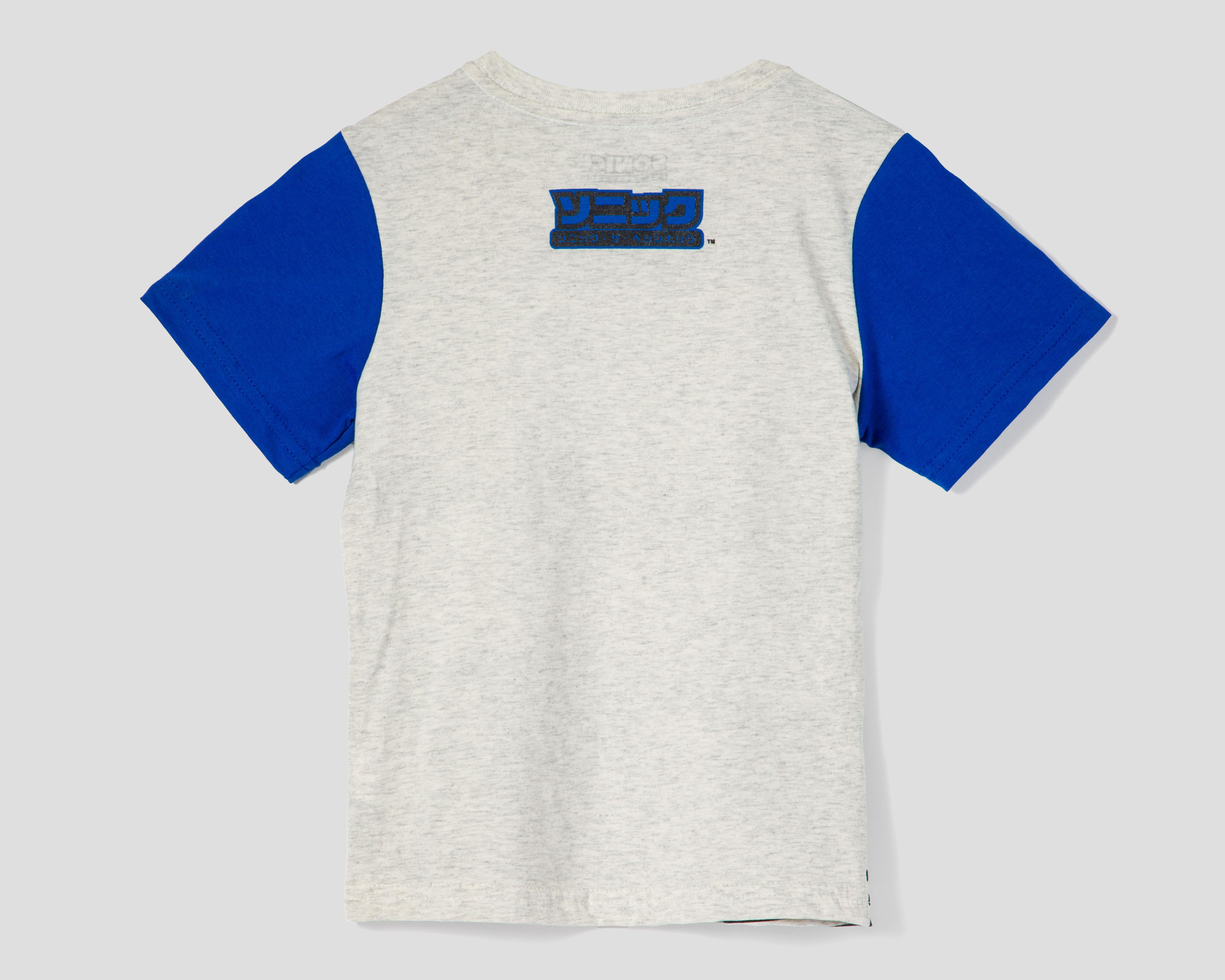 Foto 3 pulgar | Playera Sonic Manga Corta Estampada para Niño