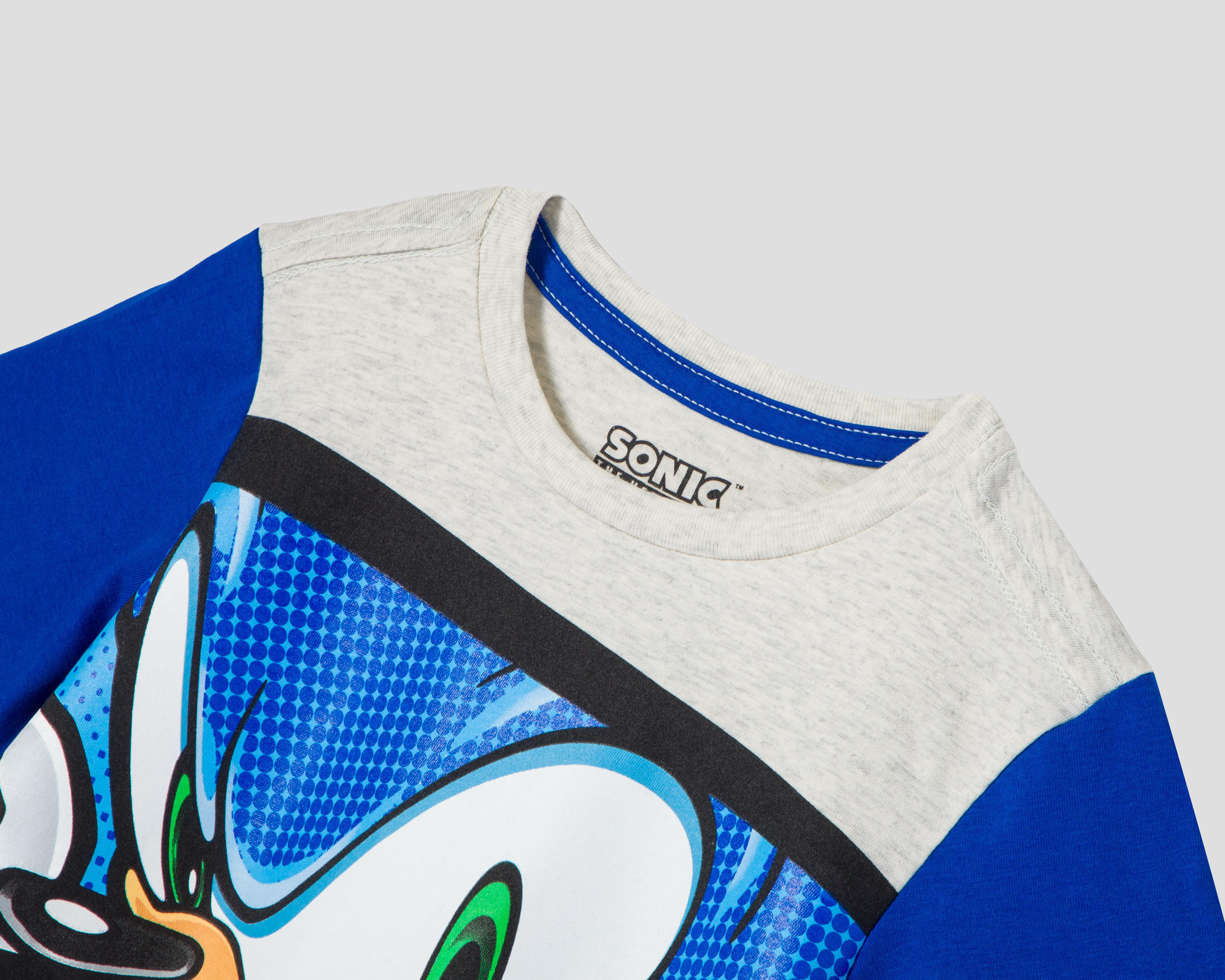 Foto 4 pulgar | Playera Sonic Manga Corta Estampada para Niño