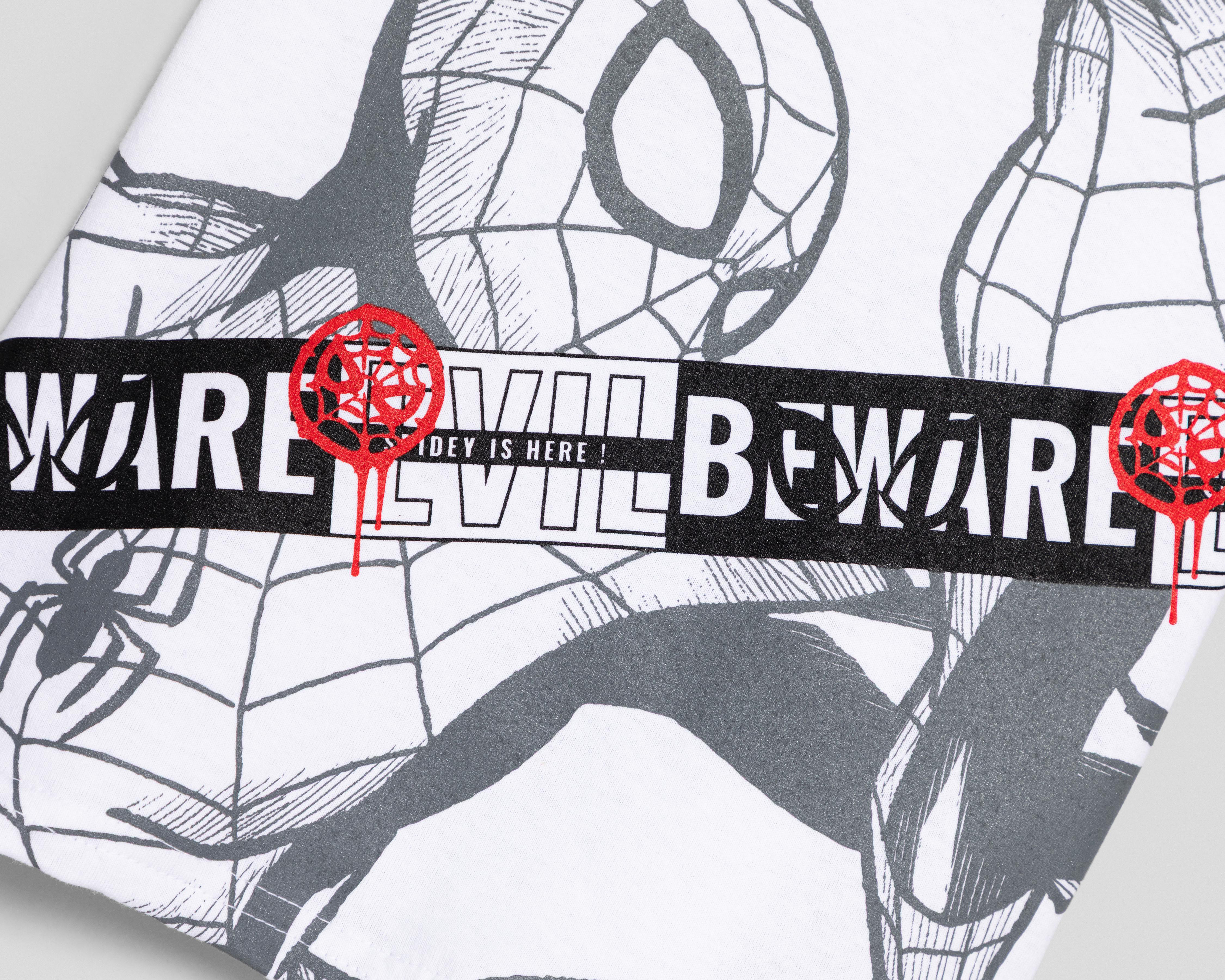 Foto 4 pulgar | Playera Cuello Redondo Blanca Marvel Spider-Man para Niño
