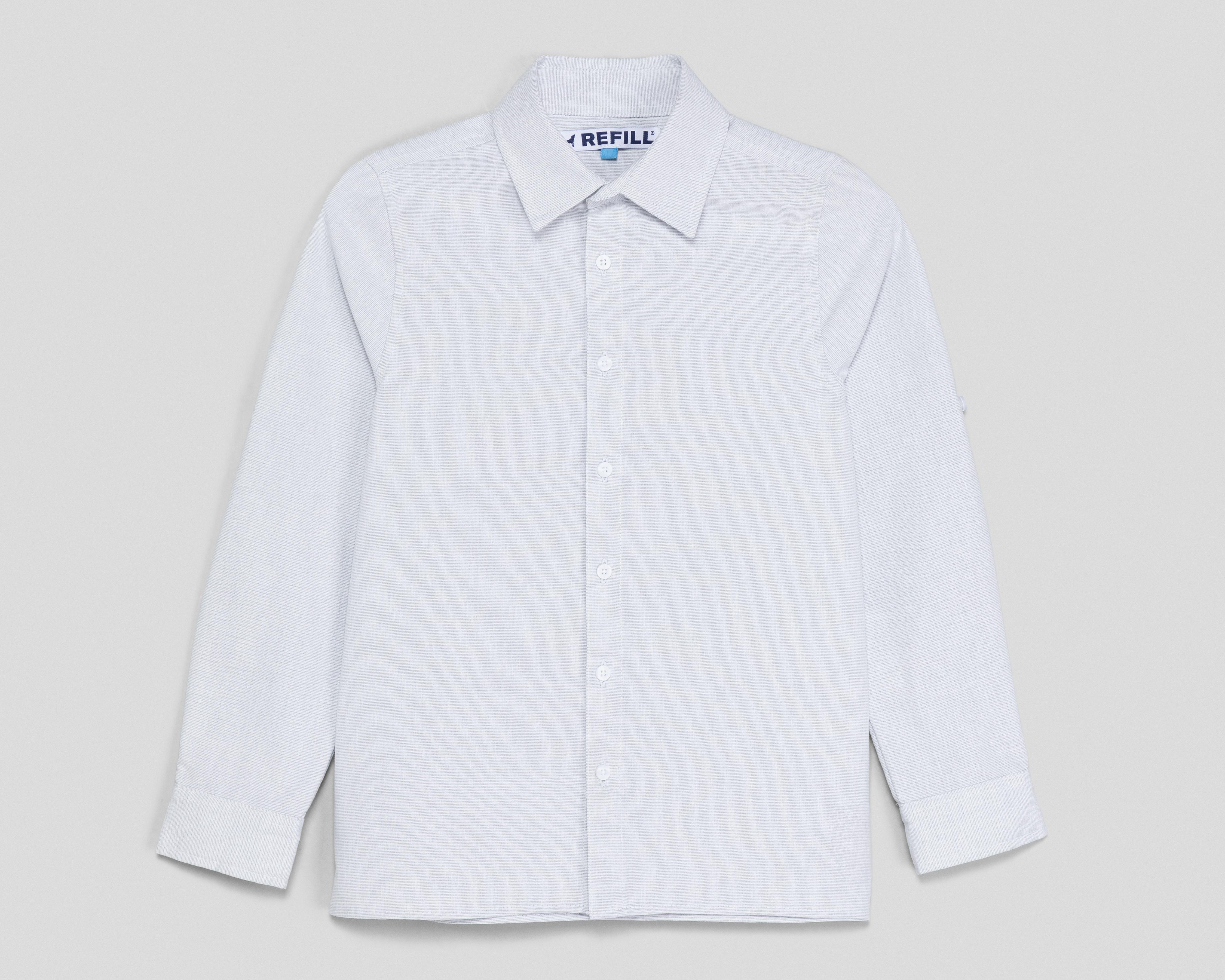 Foto 1 | Camisa Cuello Americano Gris Refill para Niño