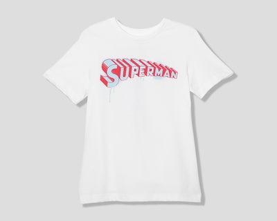 Foto 1 | Playera de Cuello Redondo Blanca Superman Juvenil