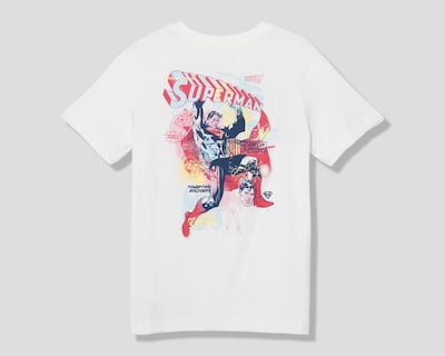 Foto 2 | Playera de Cuello Redondo Blanca Superman Juvenil