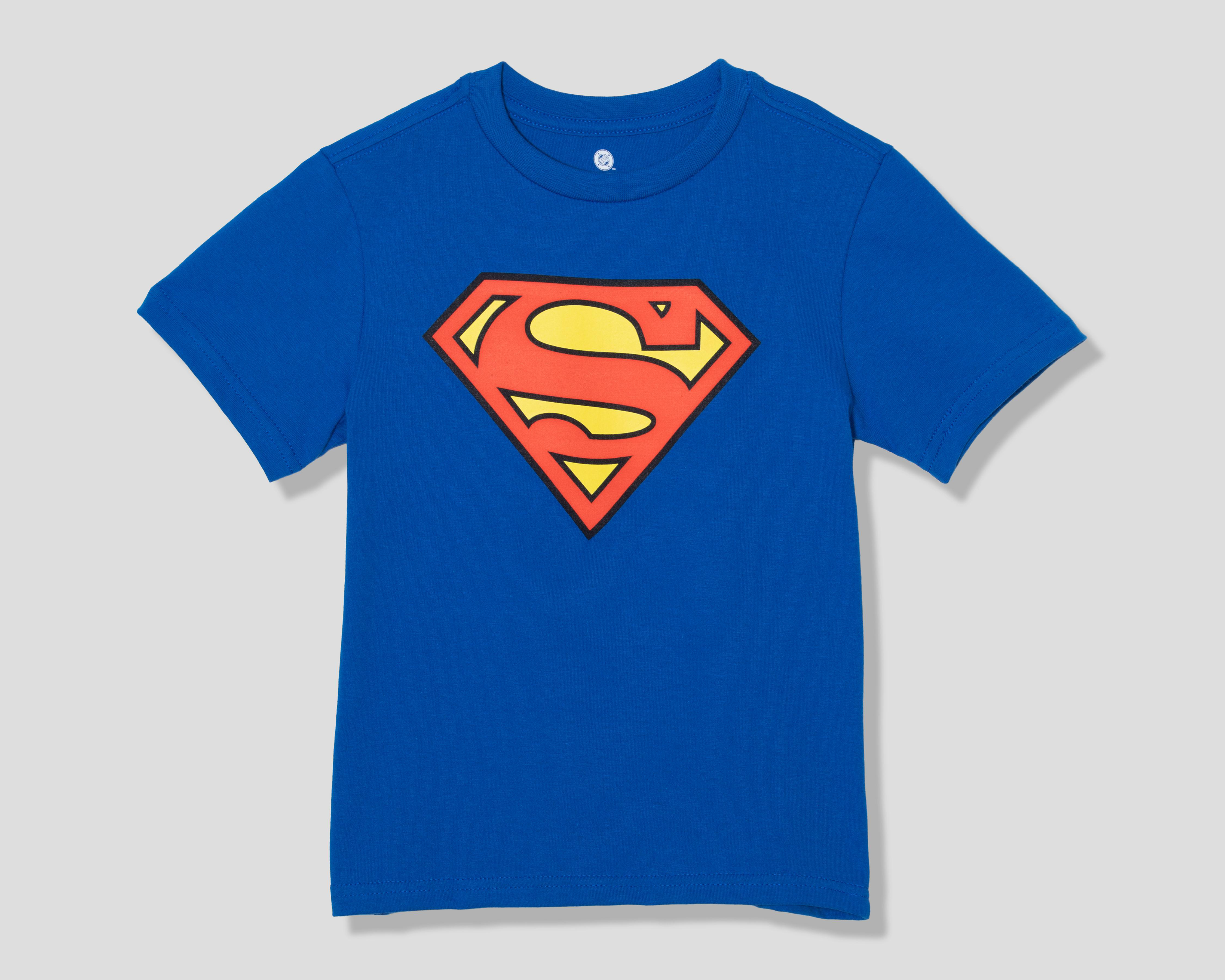 Foto 1 | Playera de Cuello Redondo Azul Superman para Niño