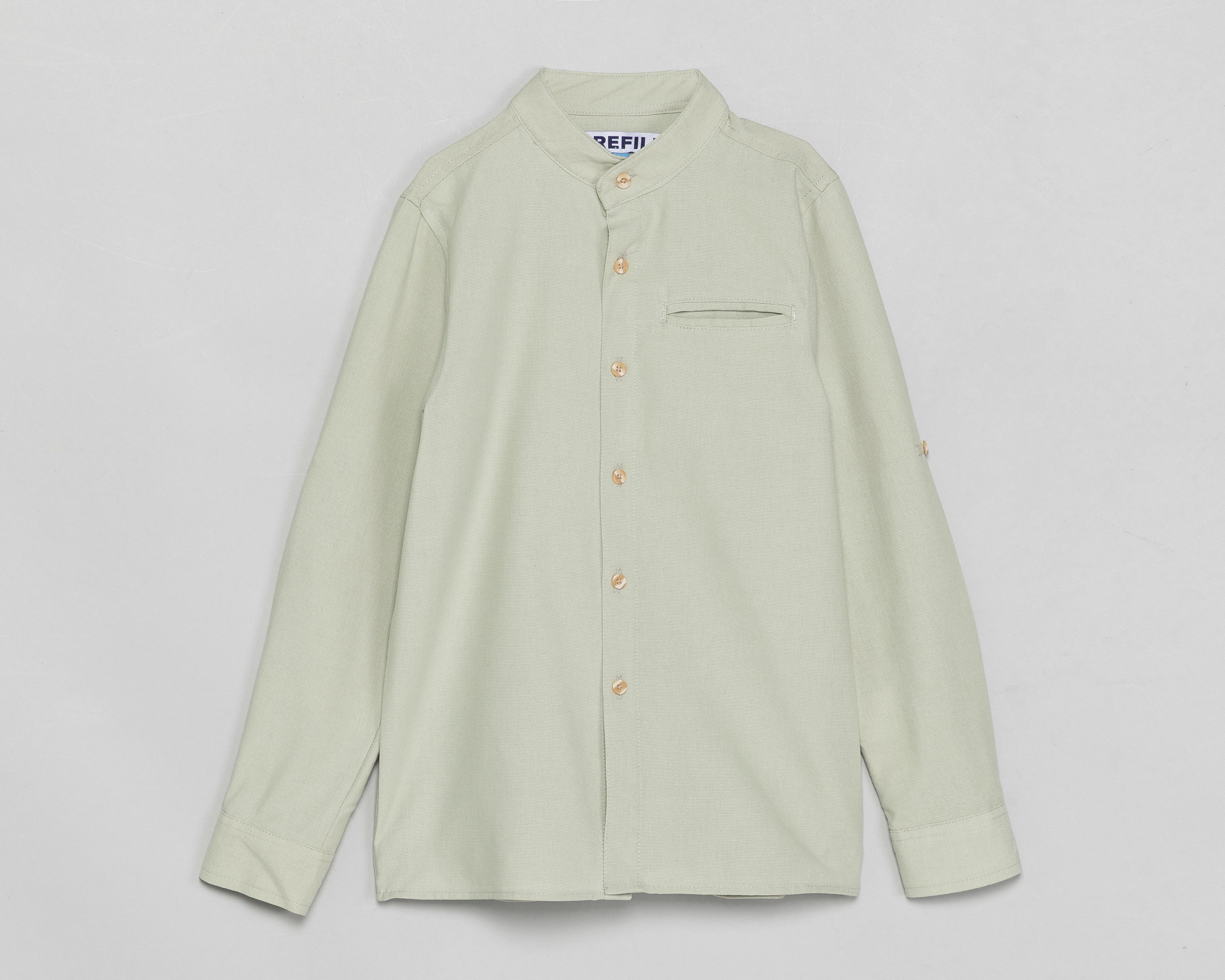 Camisa de Cuello Mao Refill para Niño