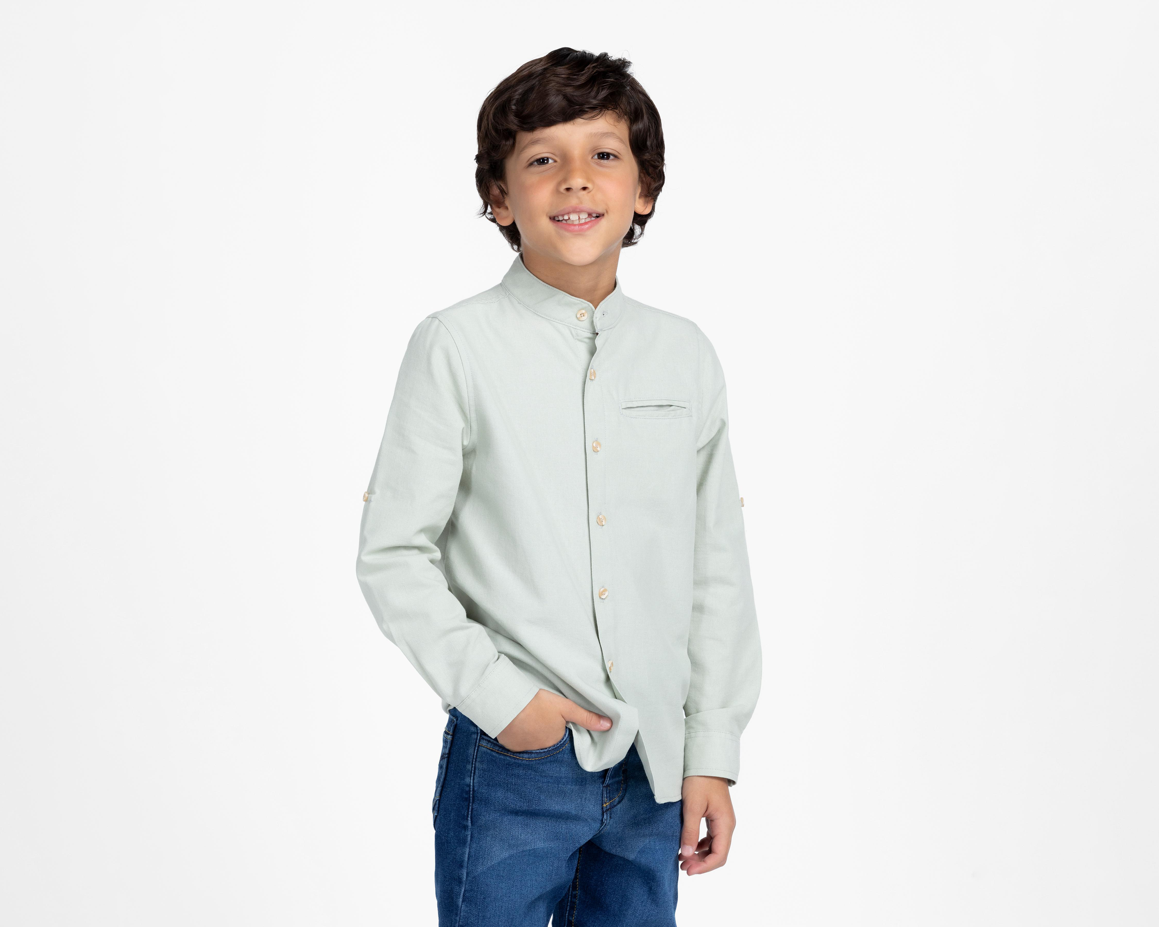 Camisa de Cuello Mao Refill para Niño $239
