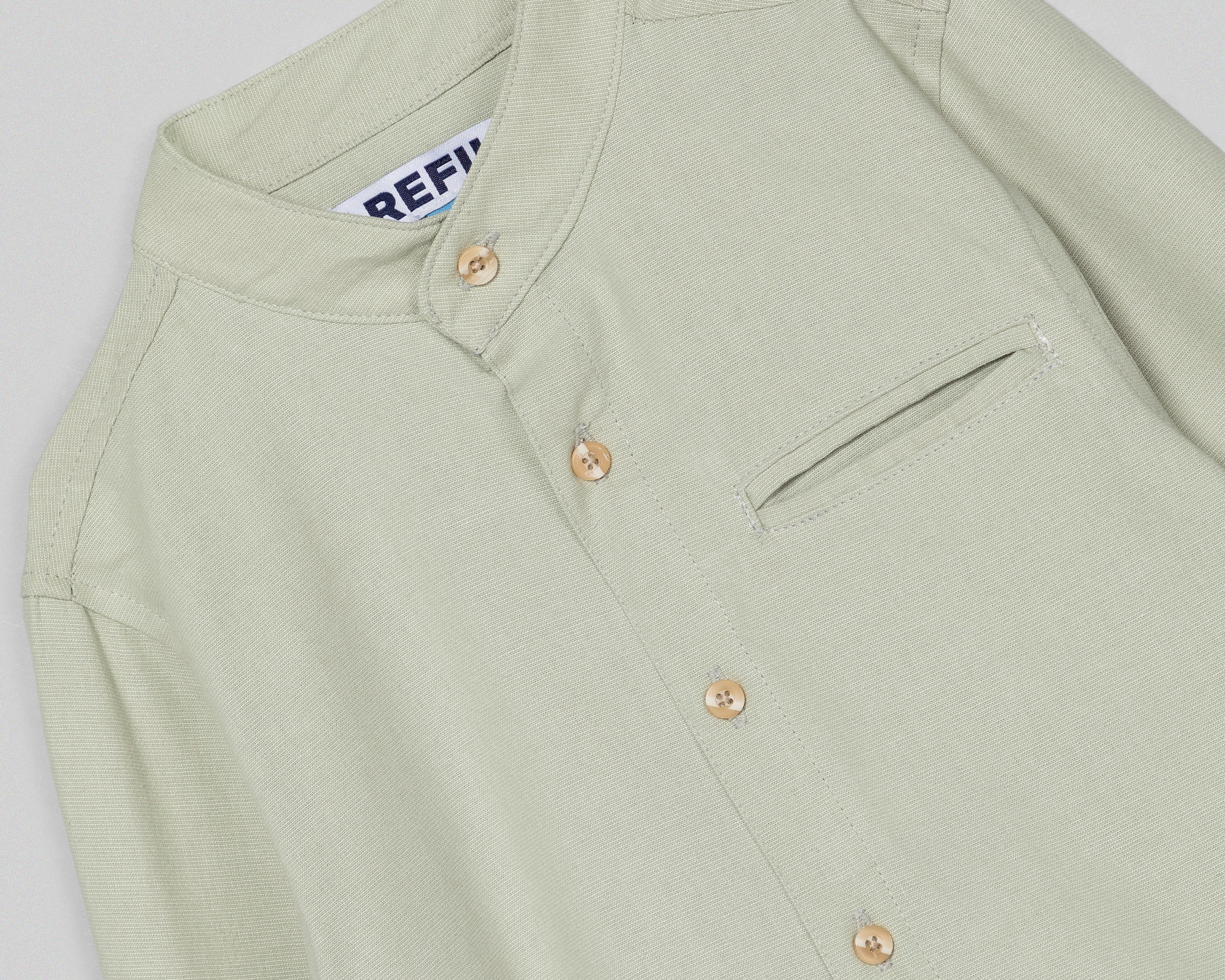 Foto 3 | Camisa de Cuello Mao Refill para Niño