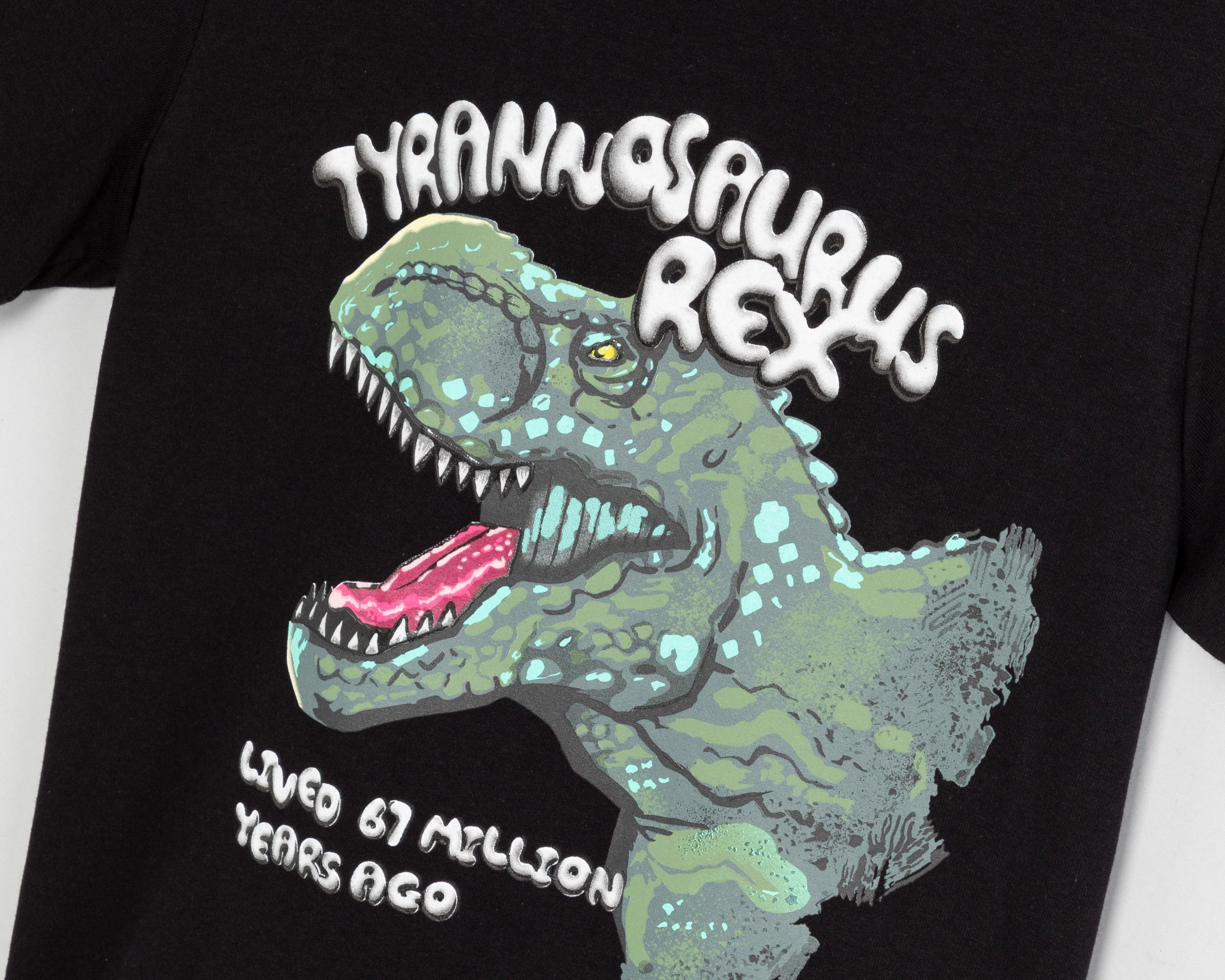 Foto 4 pulgar | Playera Refill Manga Corta de Dinosaurio para Niño