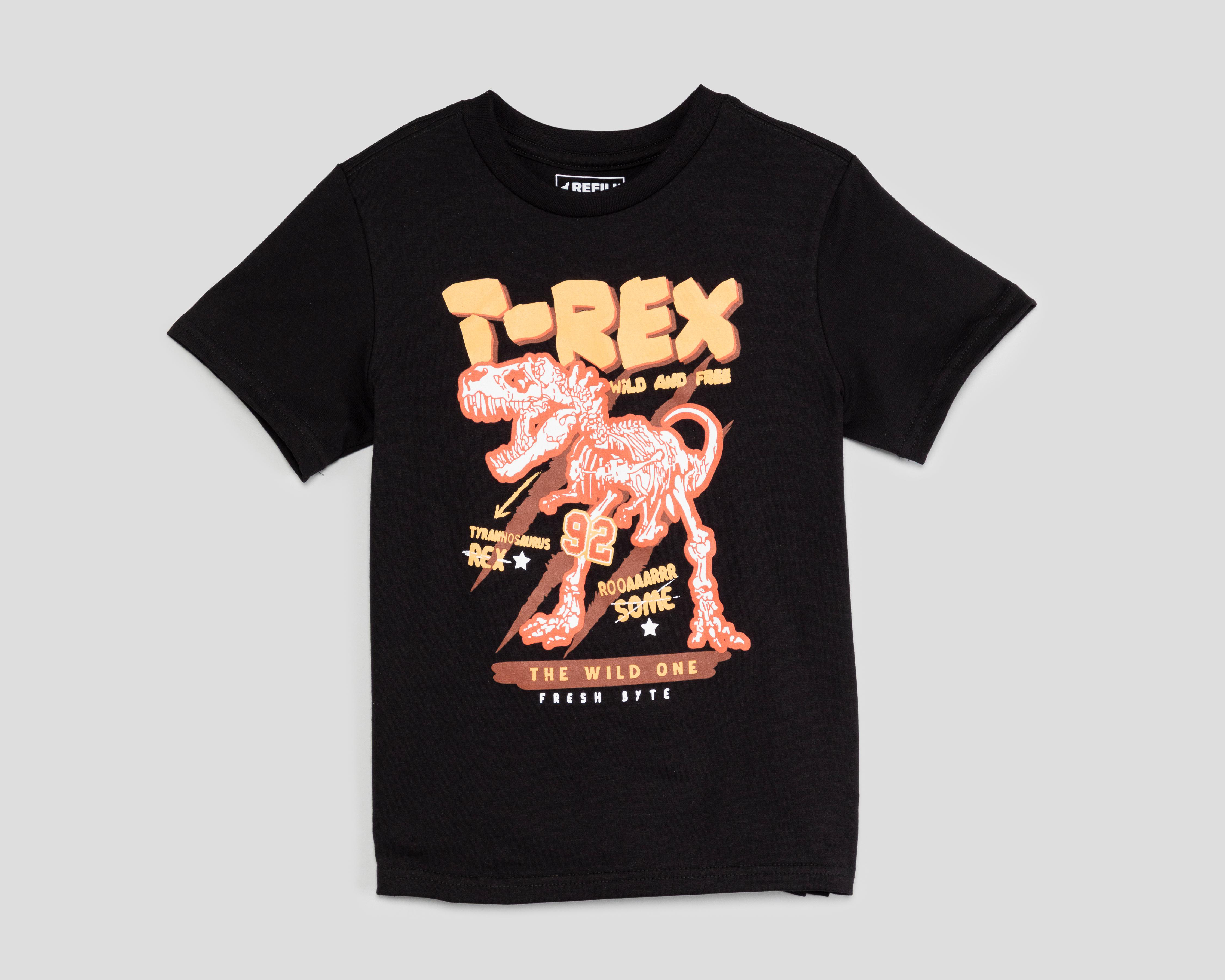 Foto 2 pulgar | Playera Refill Manga Corta de Dinosaurio para Niño