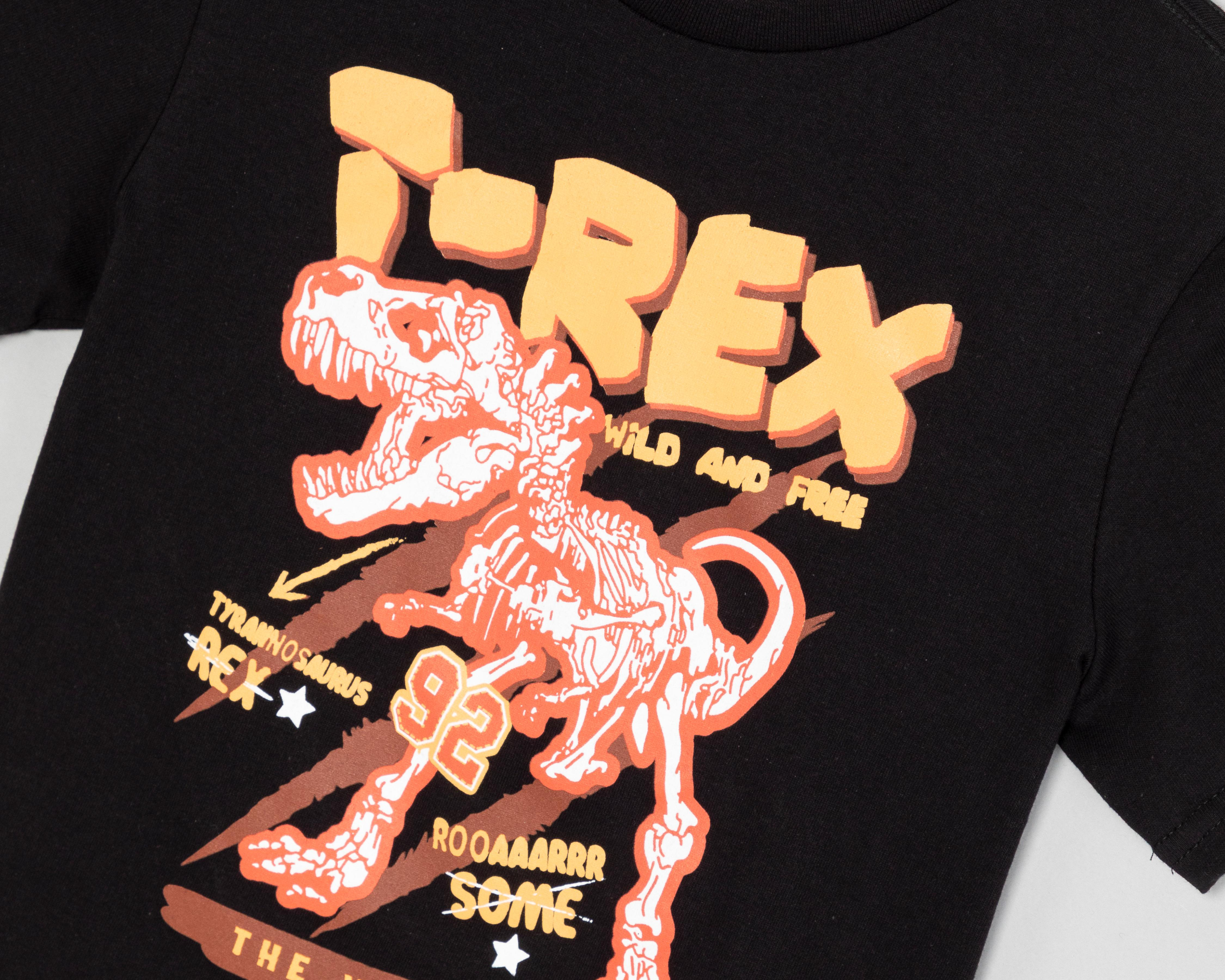 Foto 4 pulgar | Playera Refill Manga Corta de Dinosaurio para Niño