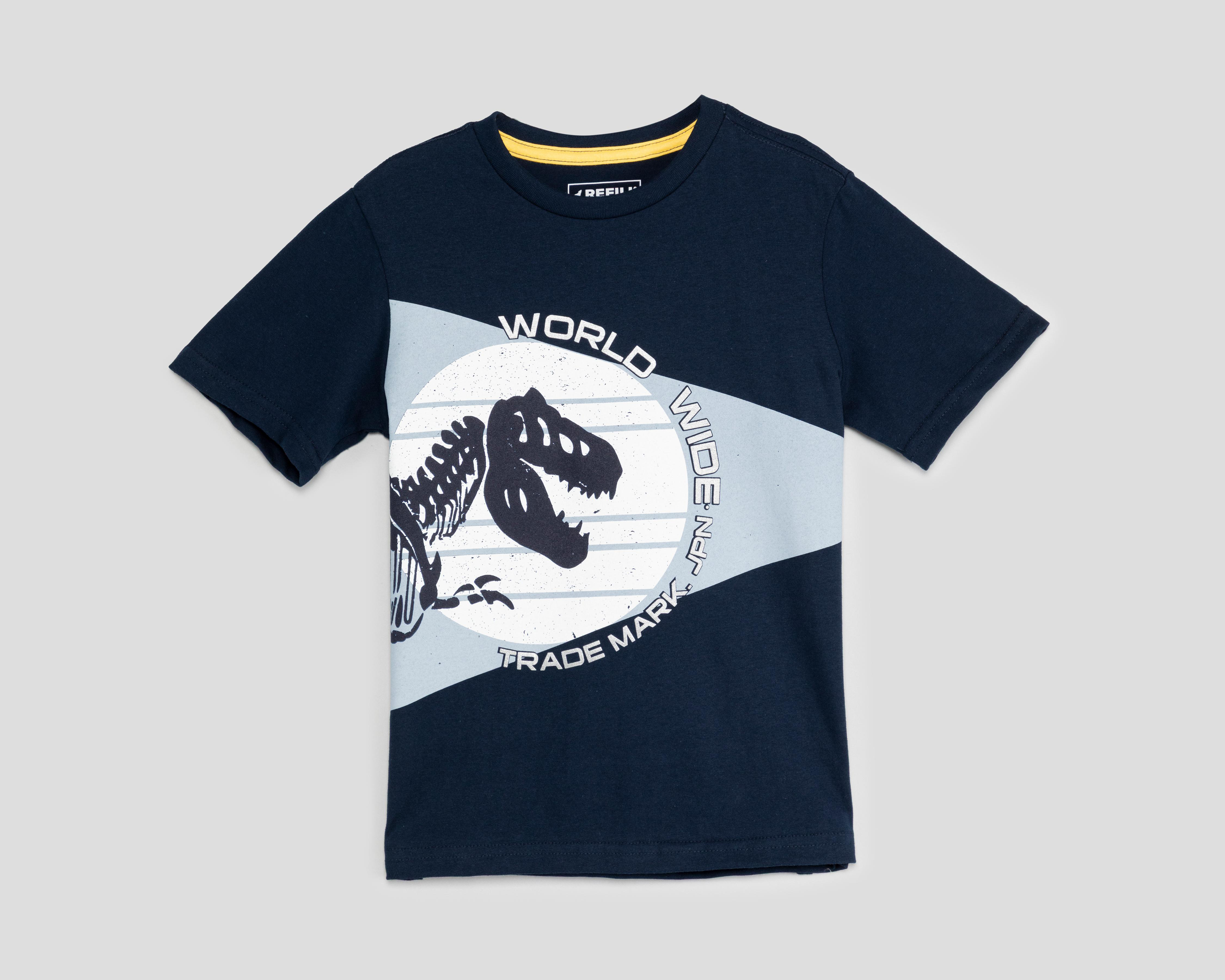 Foto 2 pulgar | Playera Refill Manga Corta de Dinosaurio para Niño
