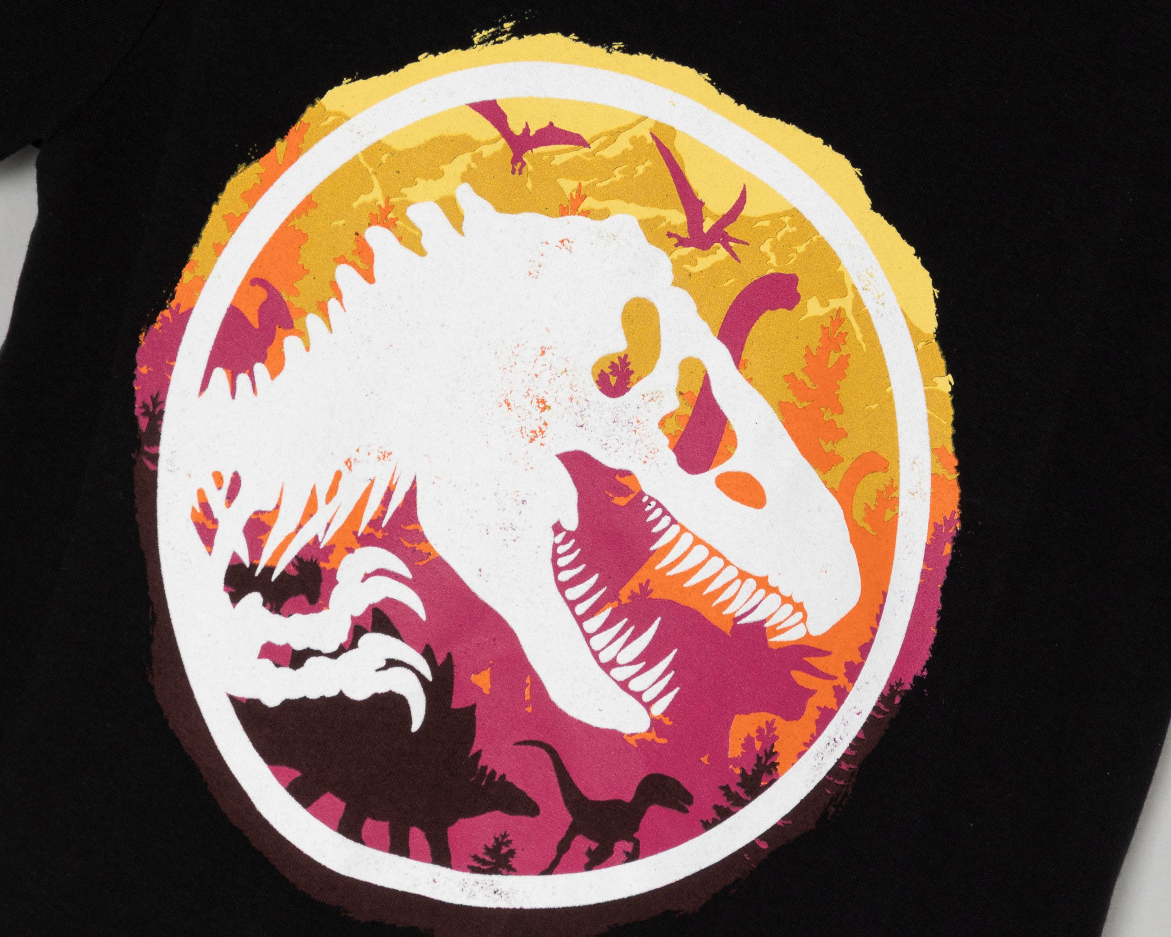 Foto 3 | Playera de Cuello Redondo Negra Jurassic Park para Niño